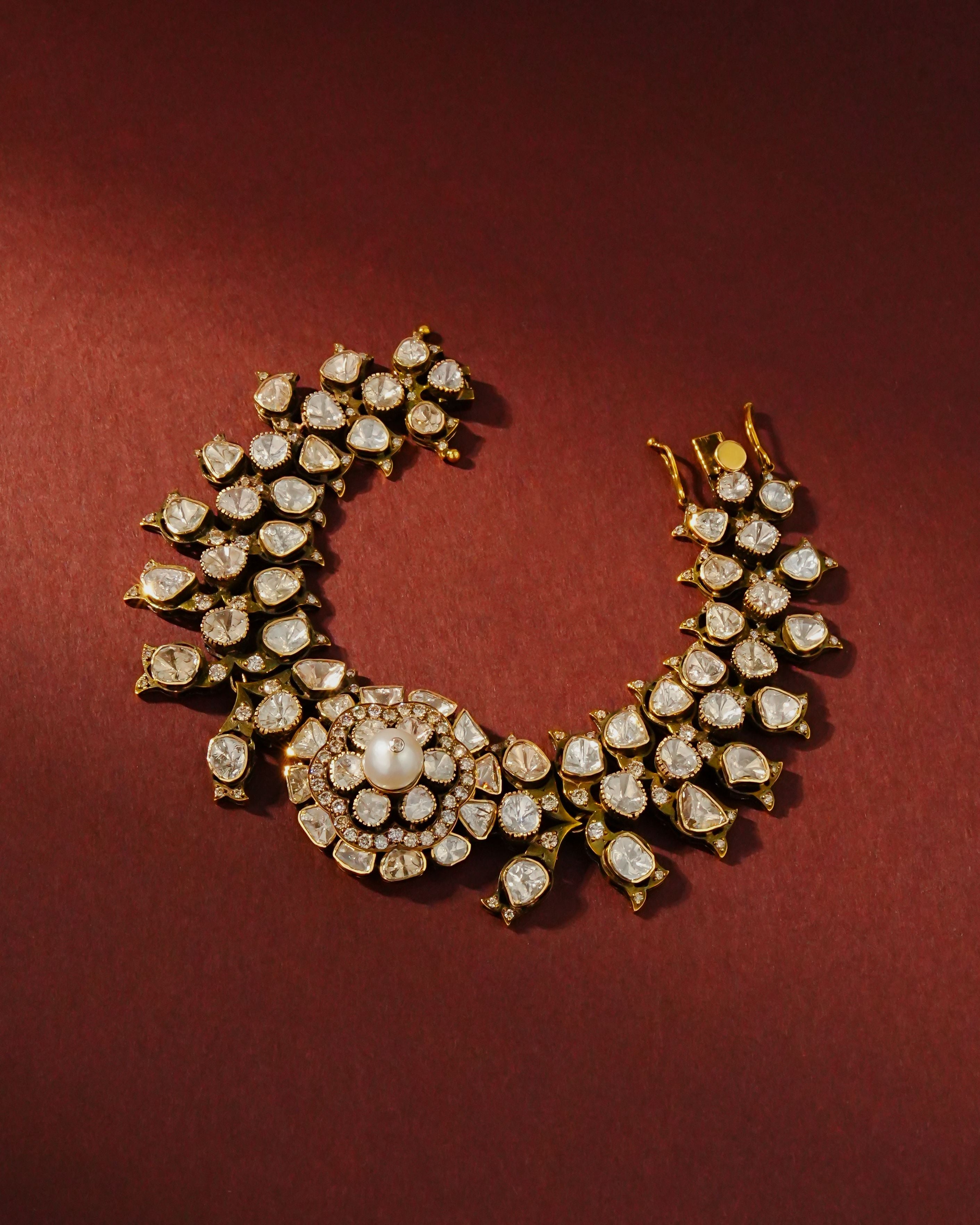 Celine Polki And Diamond Loose Bracelet