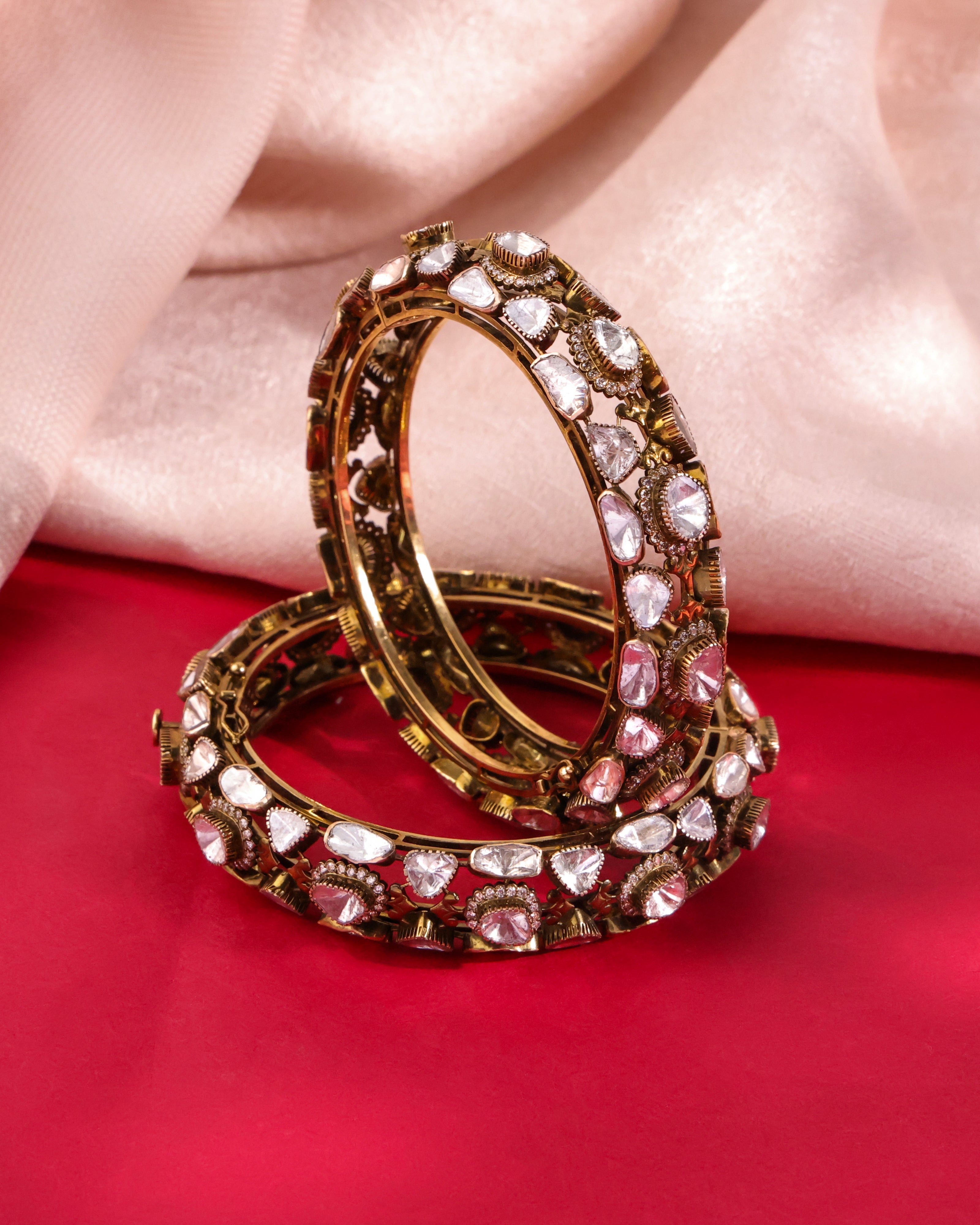 Cyrilla Polki And Diamond Bangle