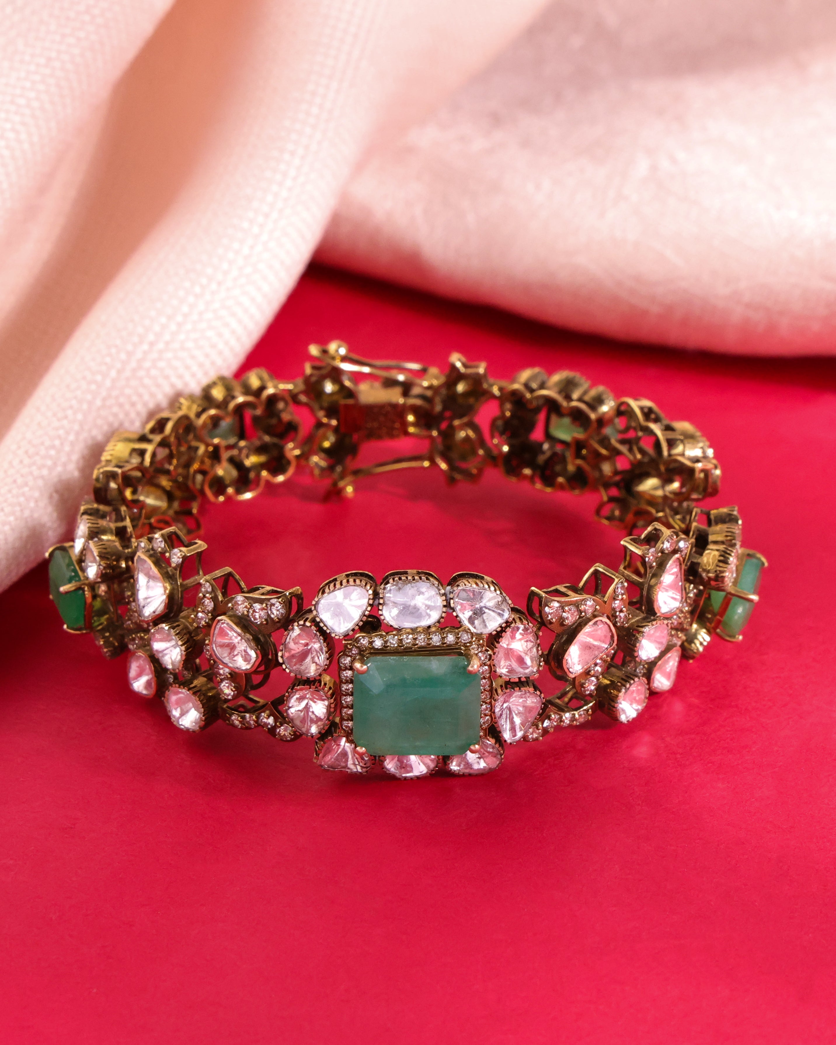 Tiya Polki And Diamond Loose Bracelet