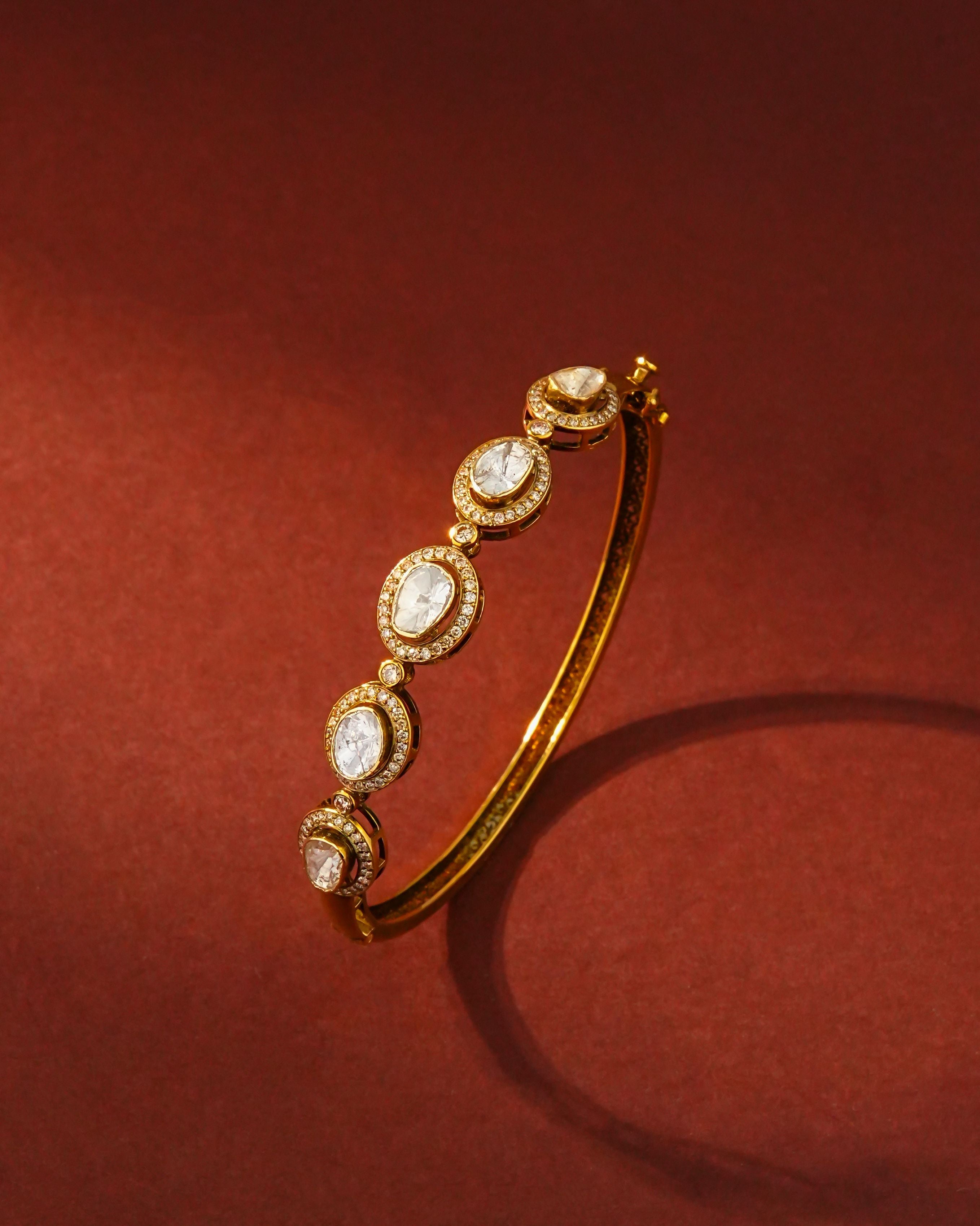 Tyra Polki And Diamond Bangle