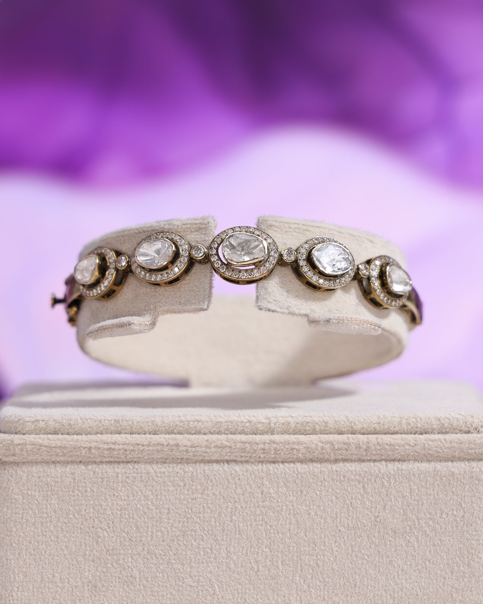 Diora Polki And Diamond Bangle