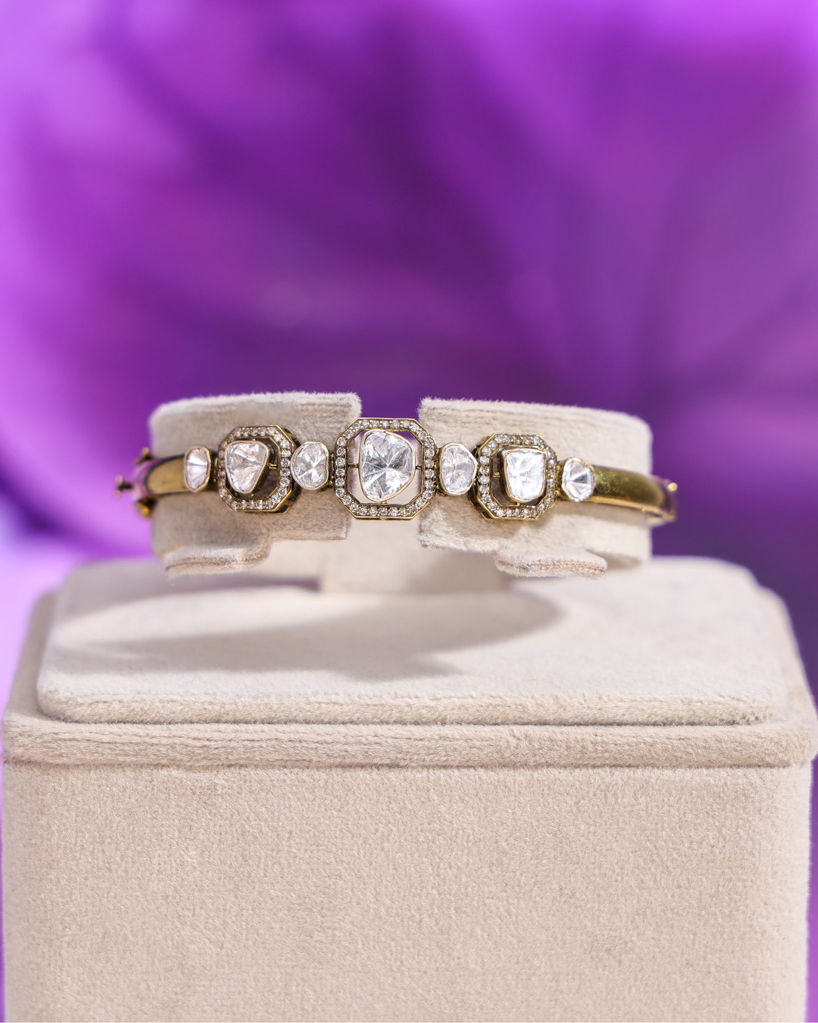 Tyra Polki And Diamond Bangle