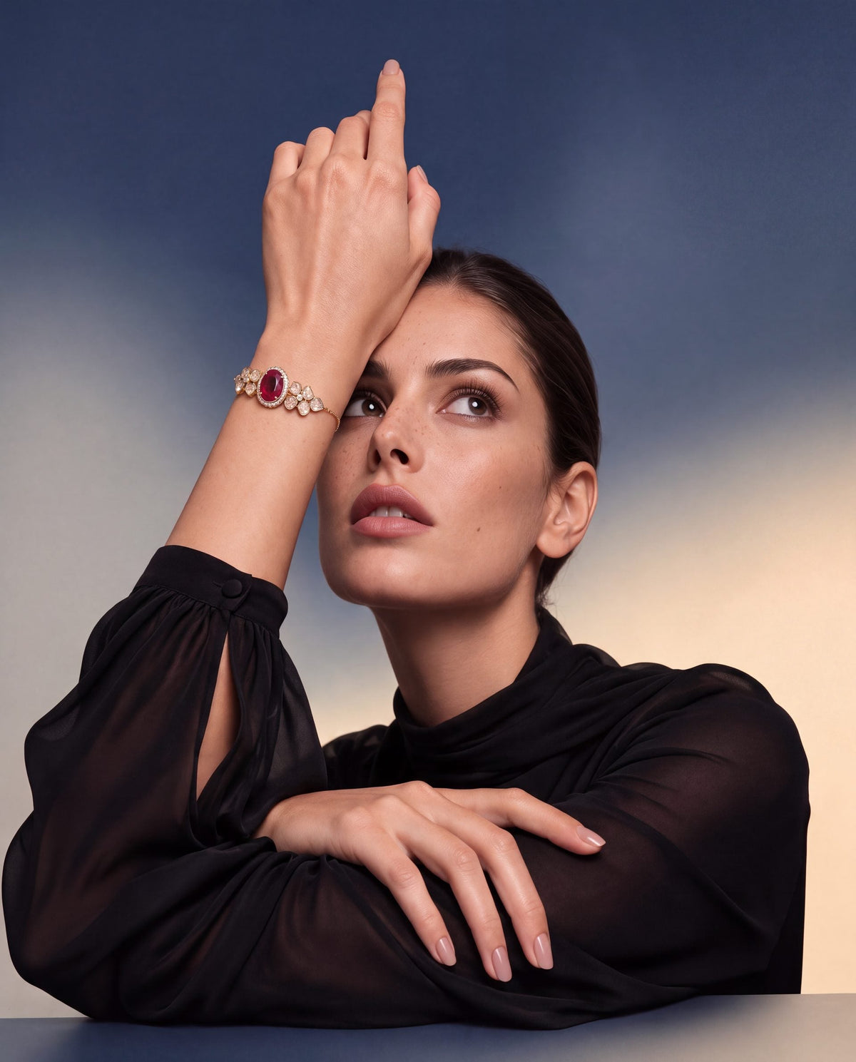Mudita Polki And Diamond Loose Bracelet