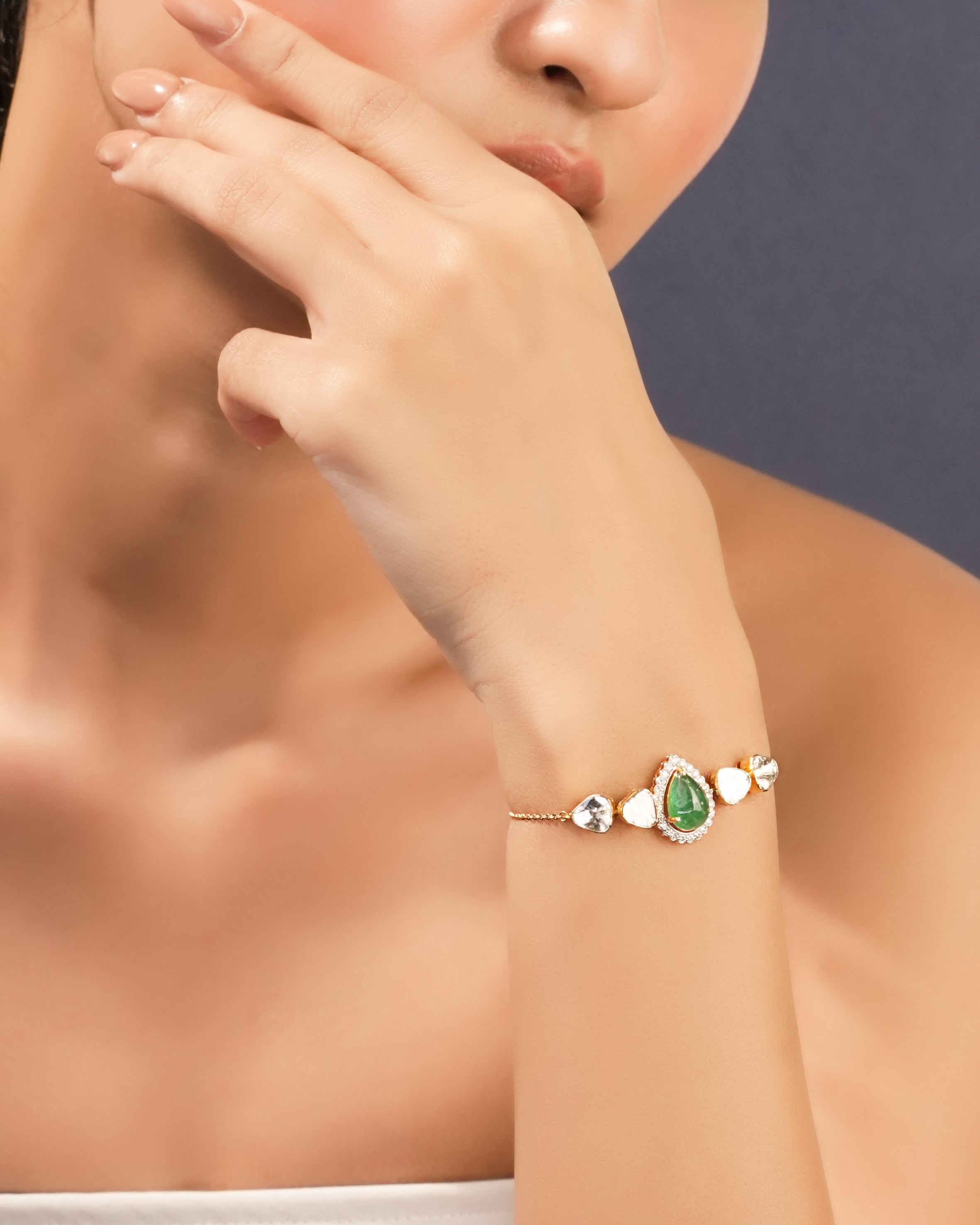 Deekshya Polki And Diamond Loose Bracelet
