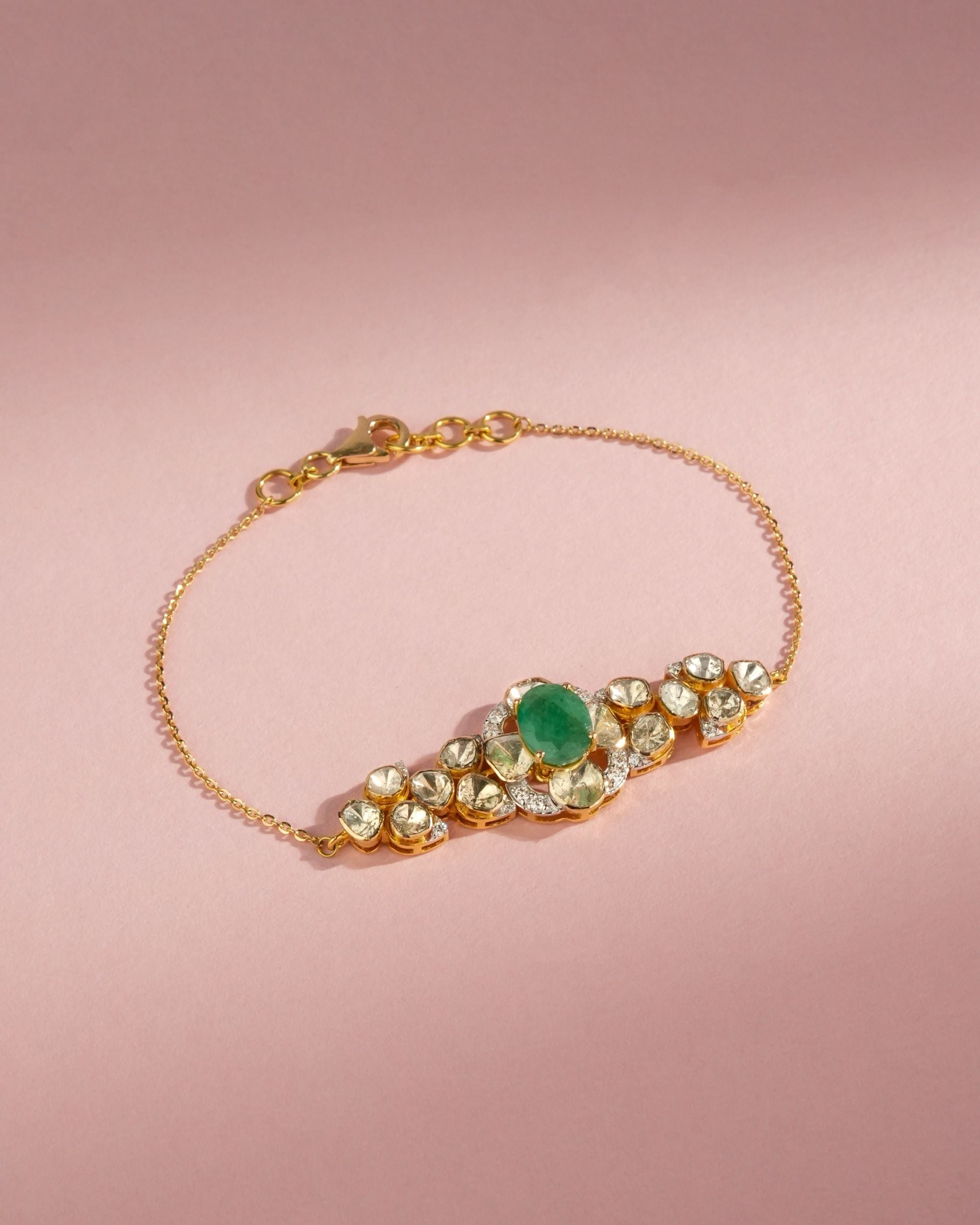 Mineta Polki And Diamond Loose Bracelet - NO ORDERS