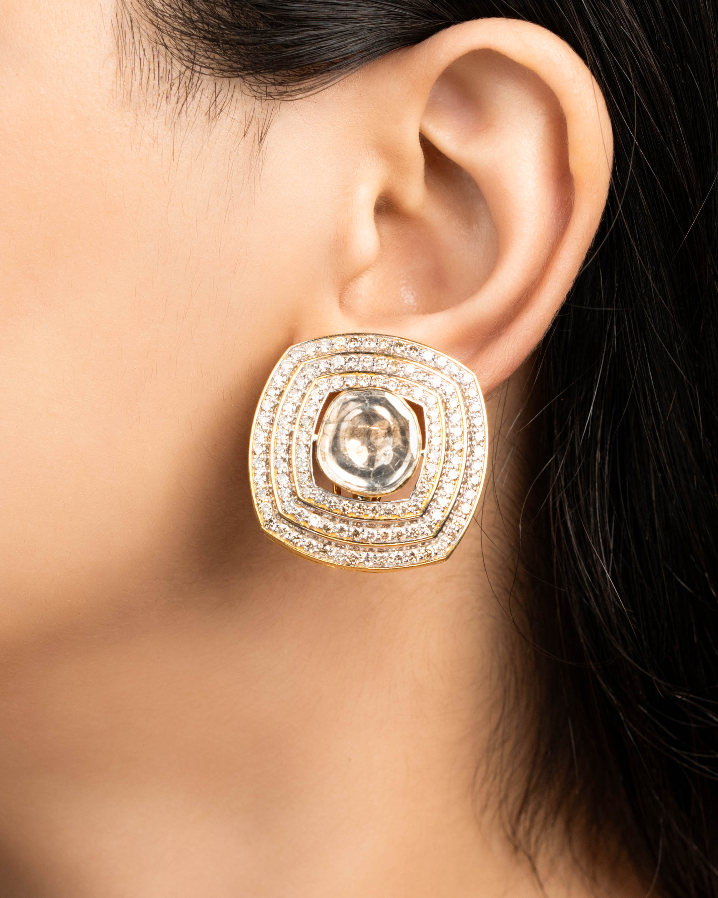 Samiksha Polki And Diamond Jhumkas