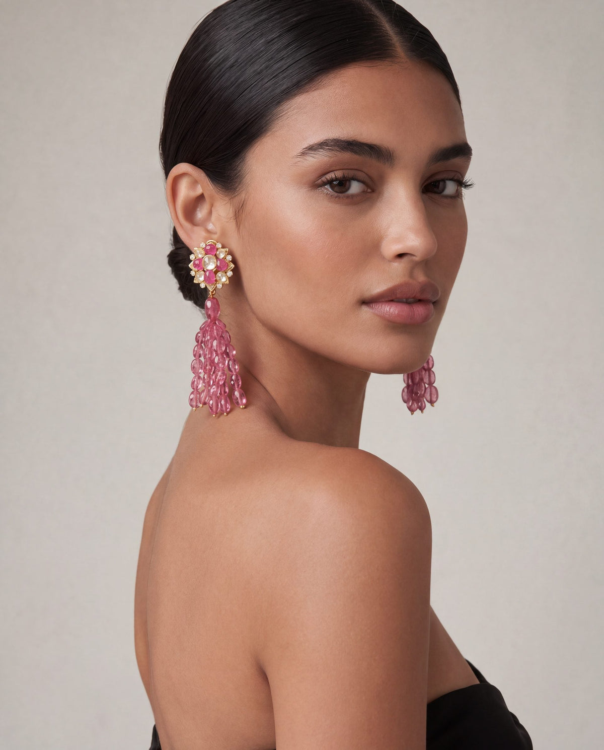 Taiba Polki And Diamond Tops