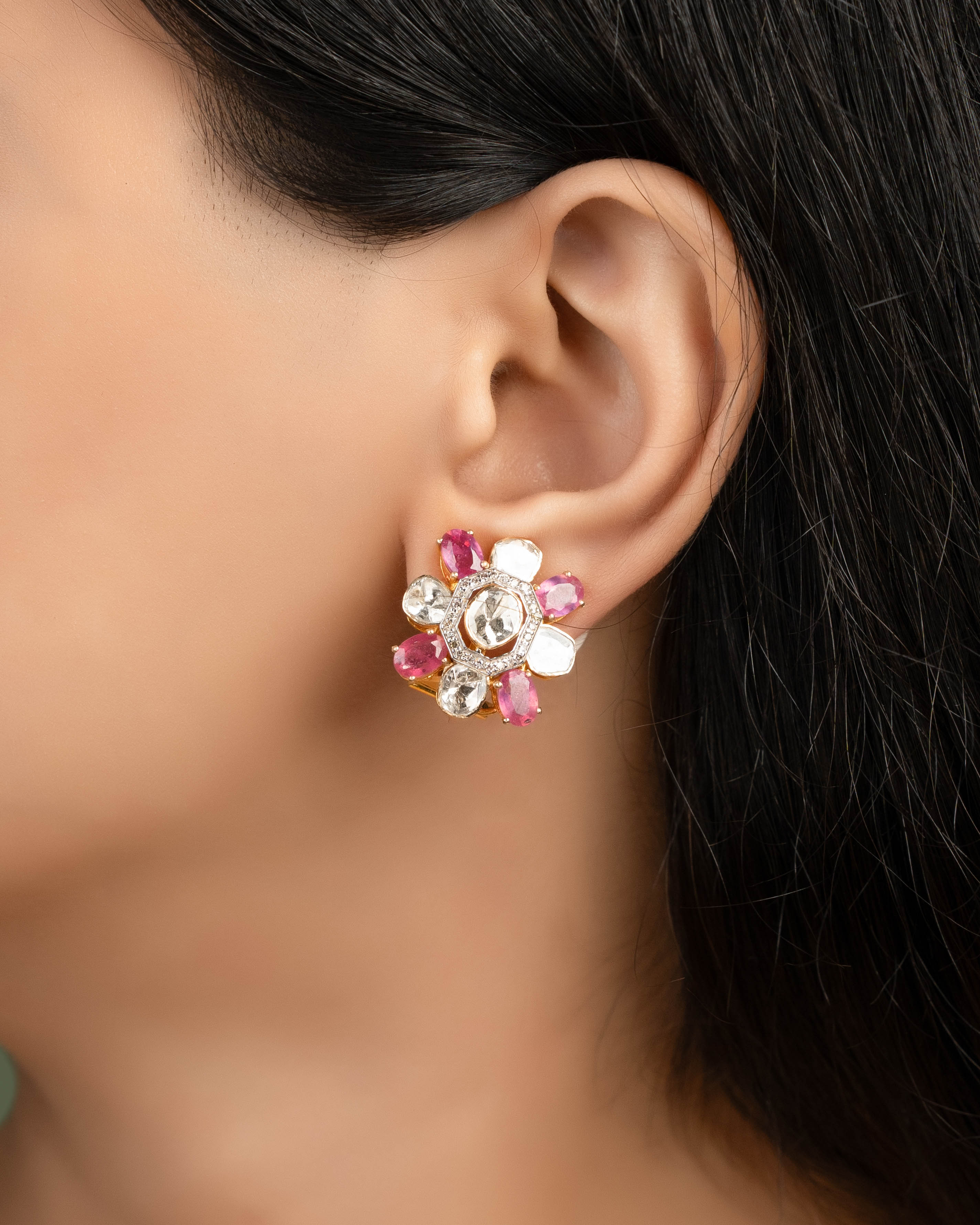 Swapnali Polki And Diamond Tops