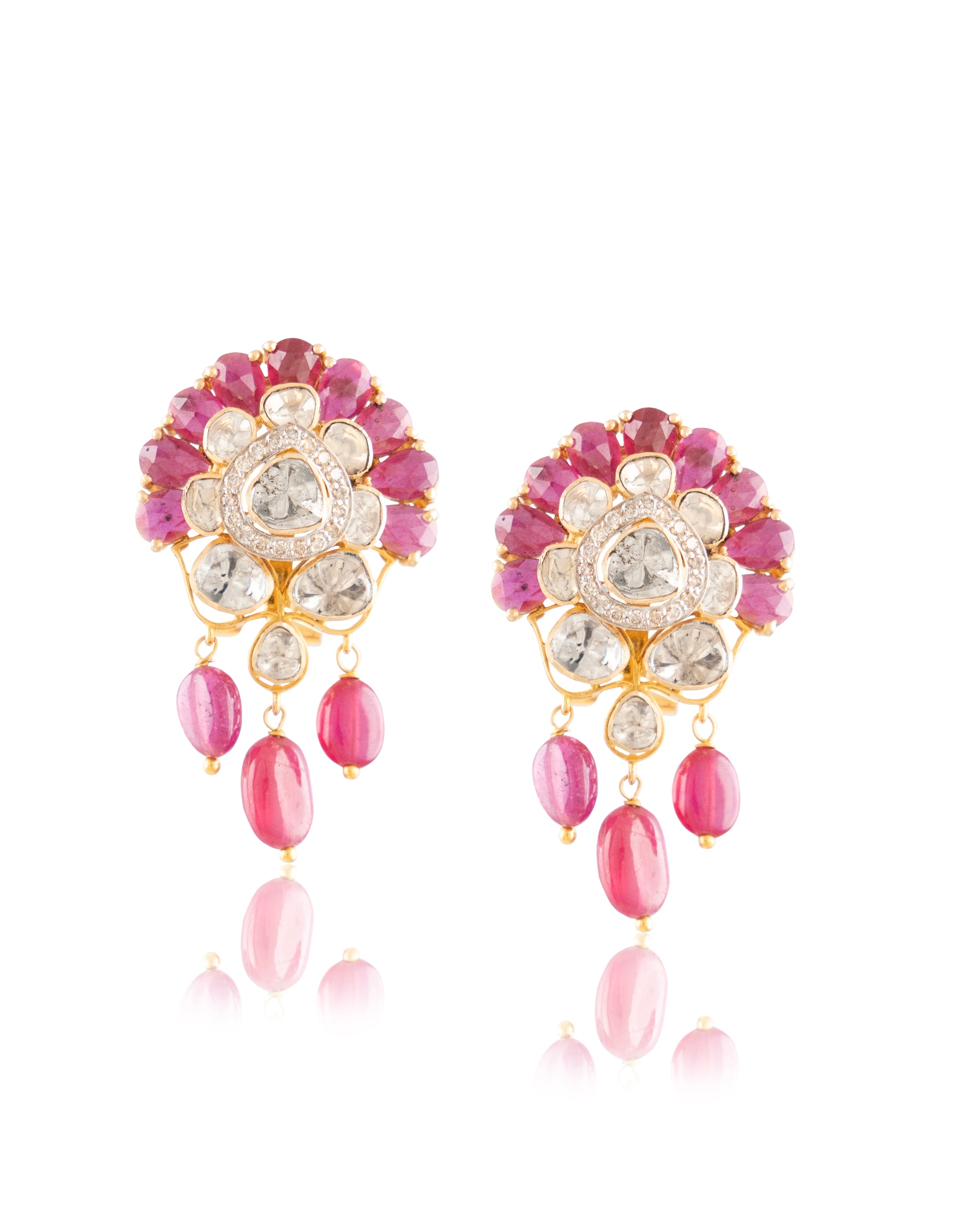 Mudra Polki And Diamond Tops