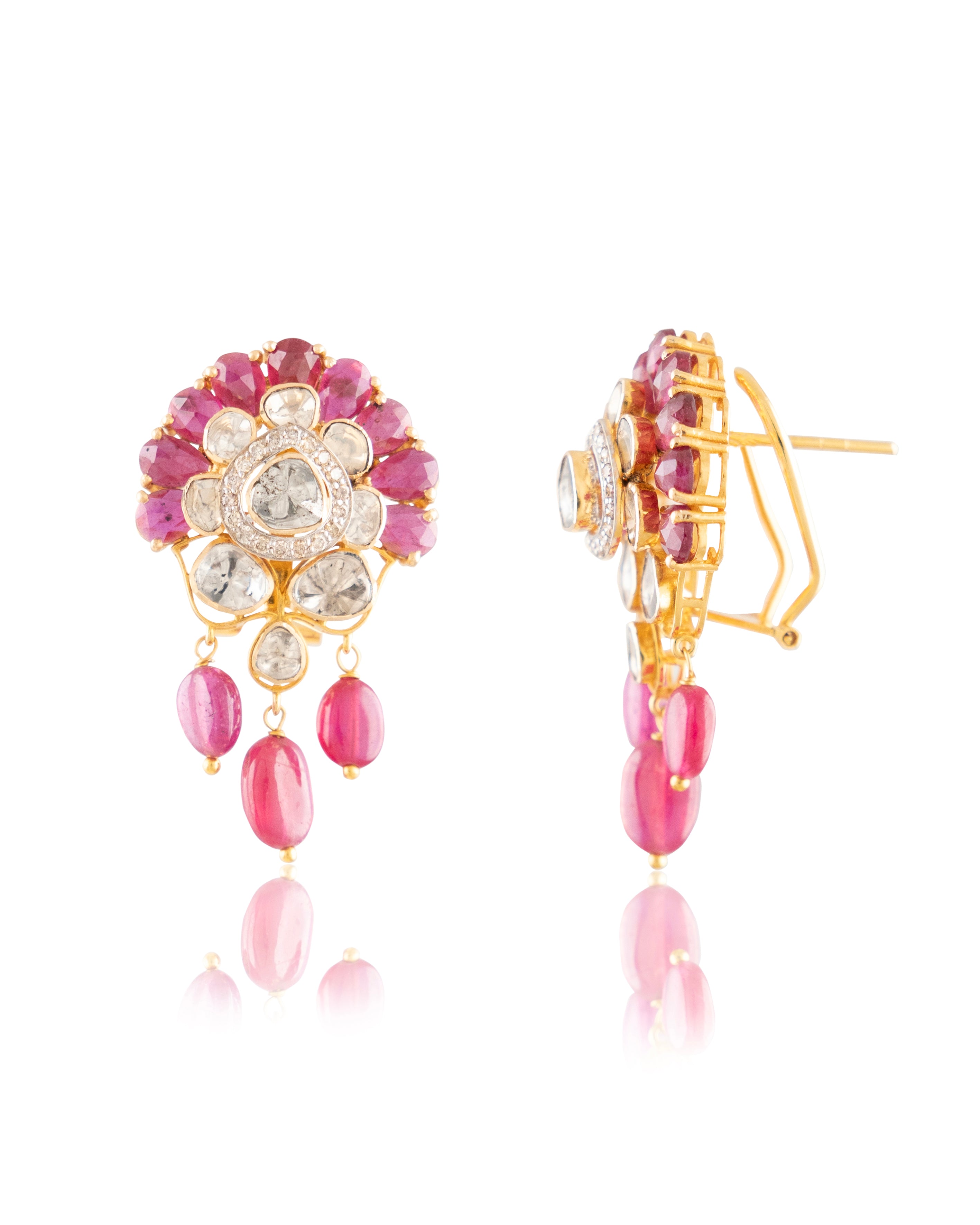 Mudra Polki And Diamond Tops