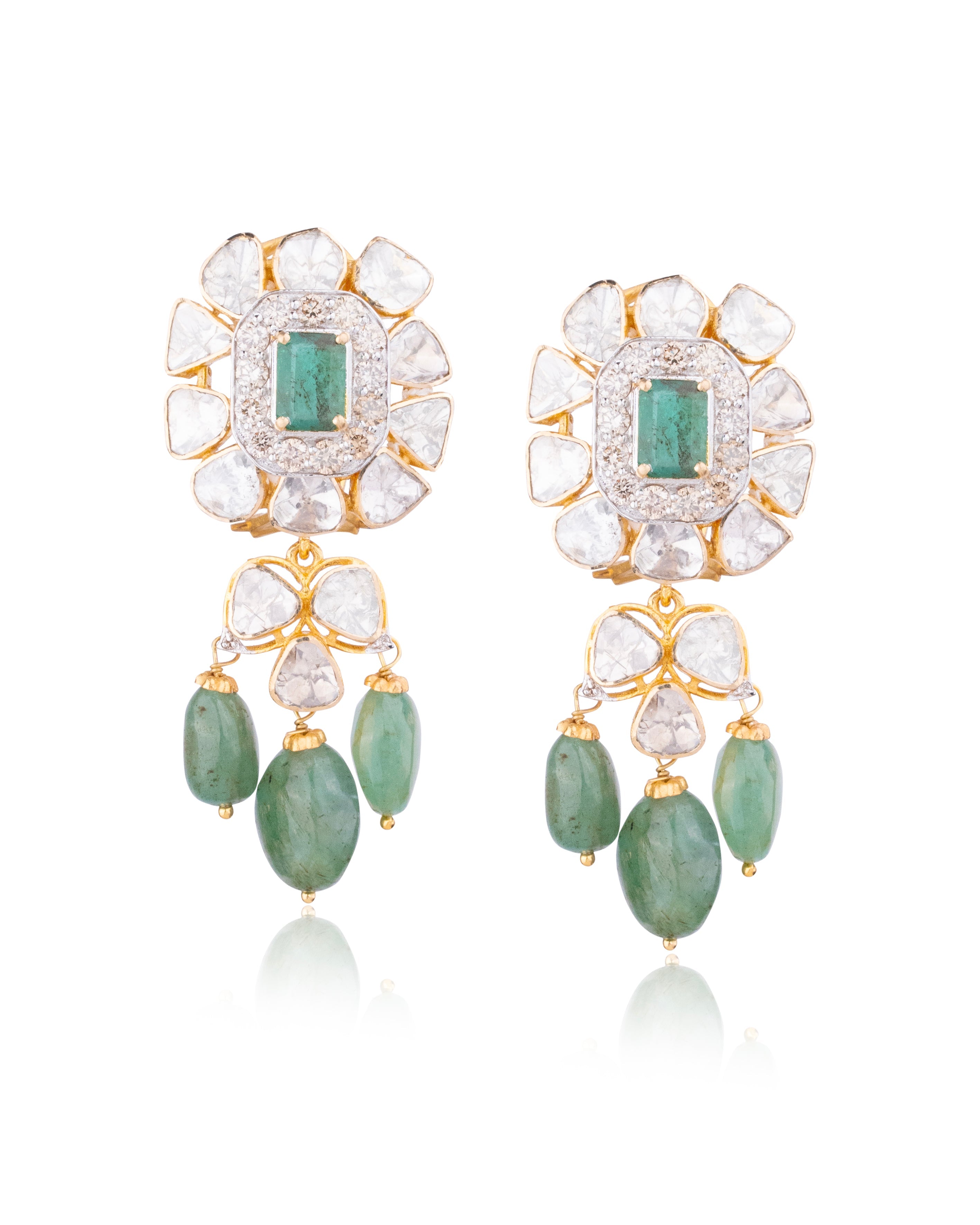 Atiya Polki And Diamond Long Earrings