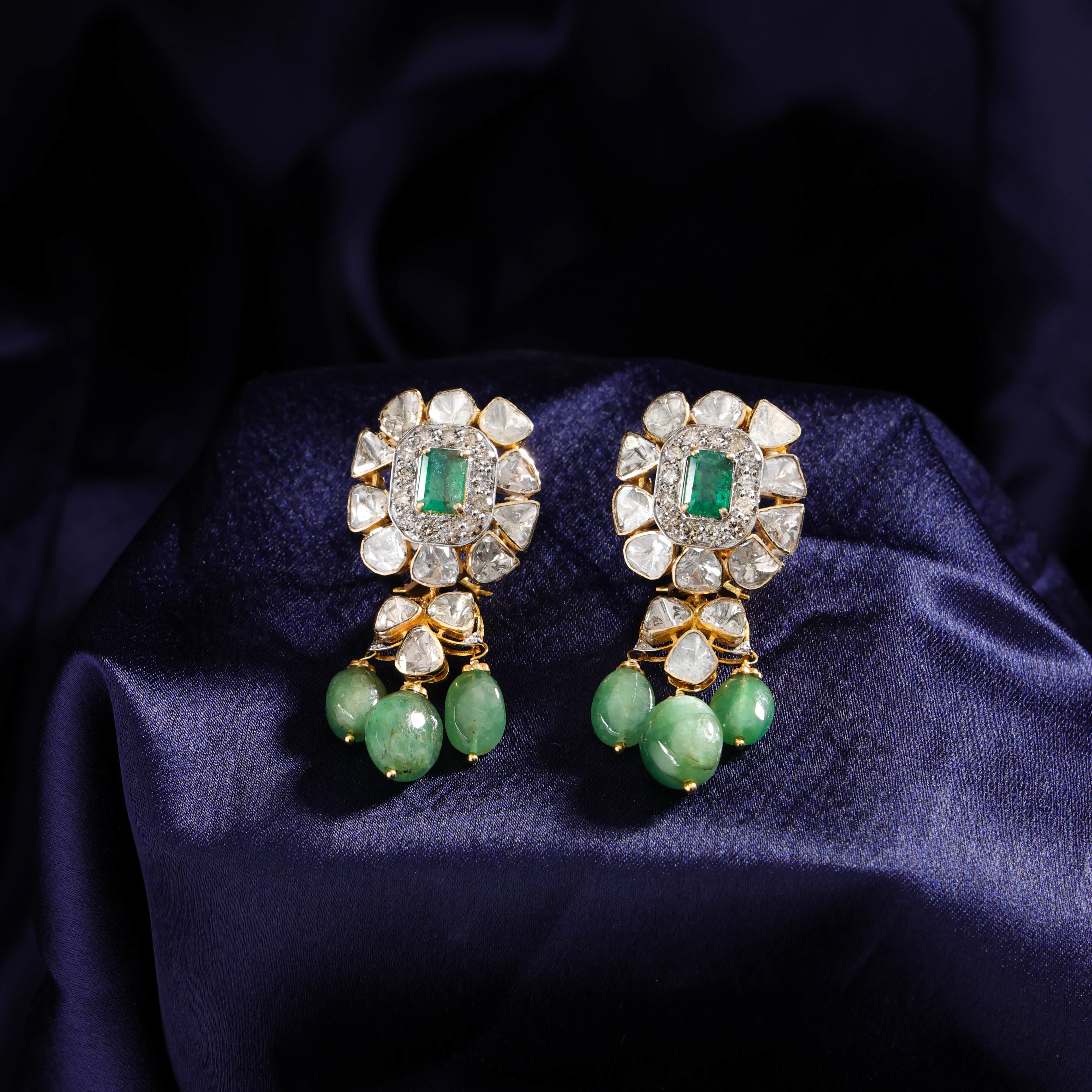 Atiya Polki And Diamond Long Earrings