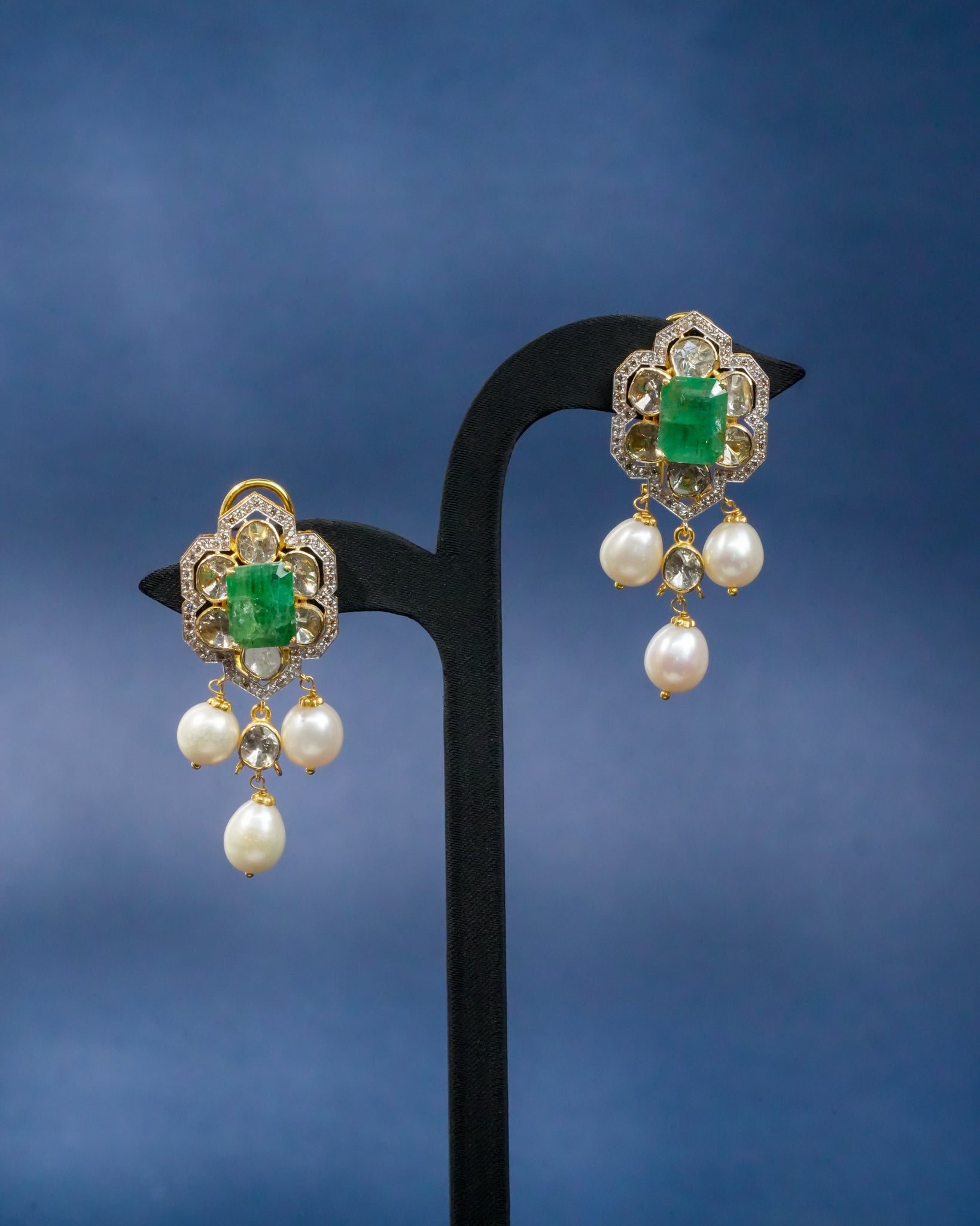 Melissa Polki And Diamond Long Earrings