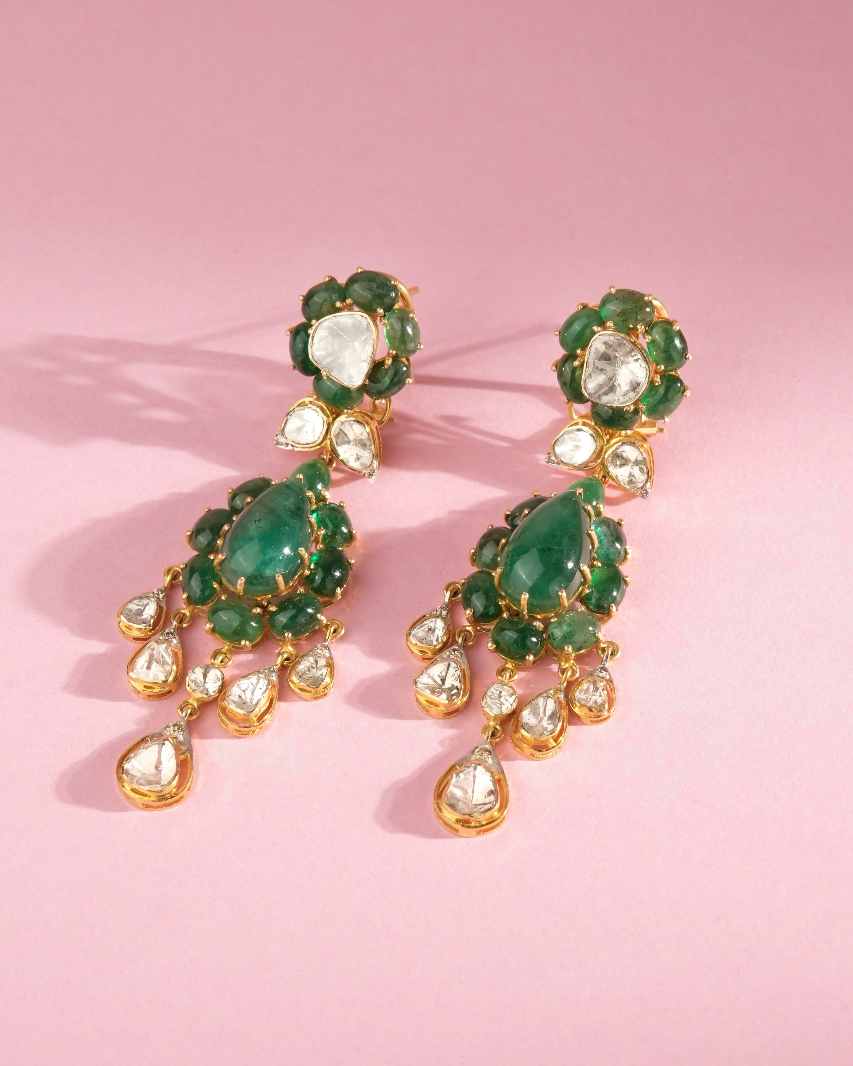 Ivy Polki And Diamond Long Earrings