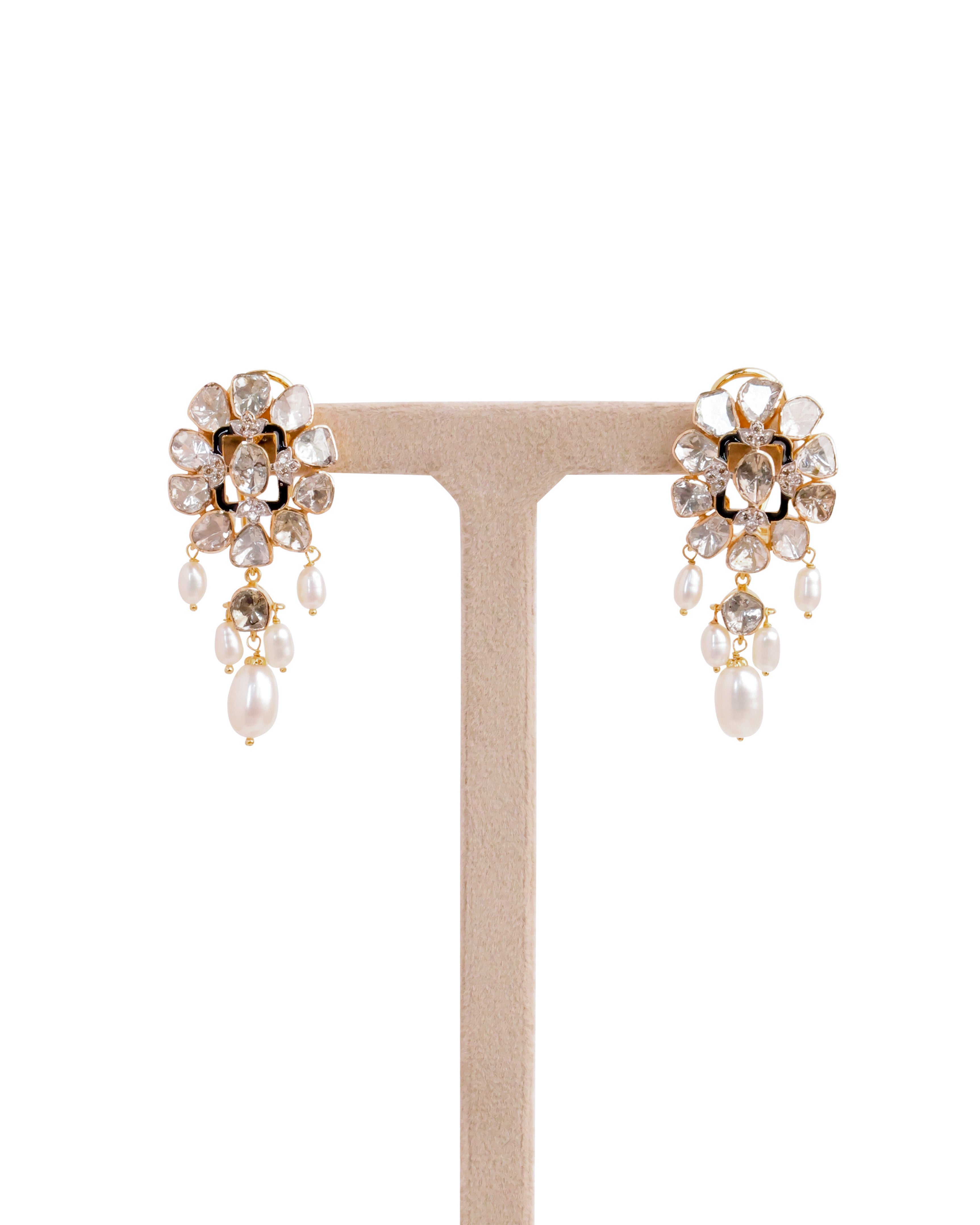 Sonal Polki And Diamond Long Earrings