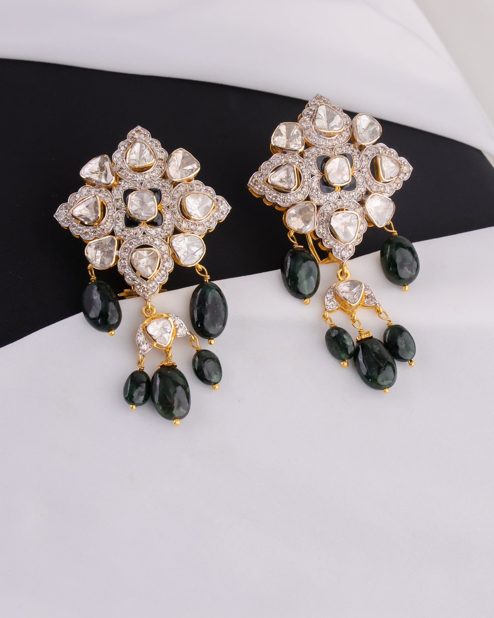 Bhavna Polki And Diamond Long Earrings
