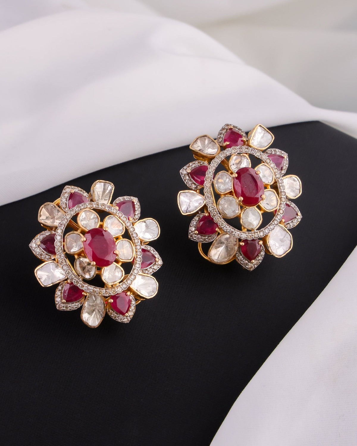 Aadvita Bead Pendant And Isley Tops Polki And Diamond Set