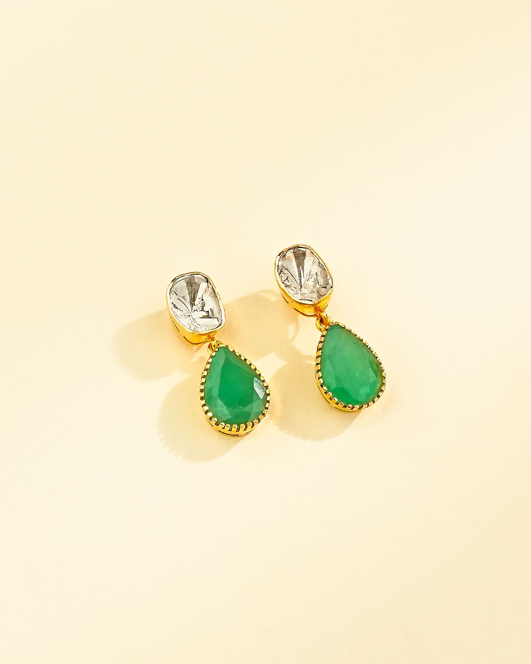 Minakshi Polki And Diamond Long Earrings