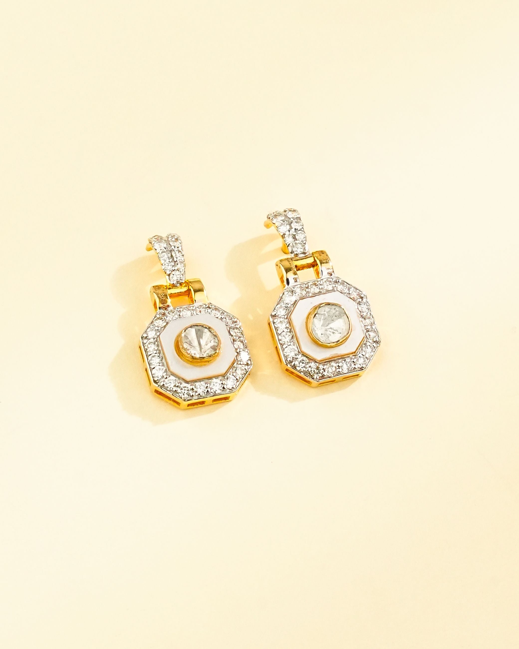 Mahira Polki And Diamond Long Earrings