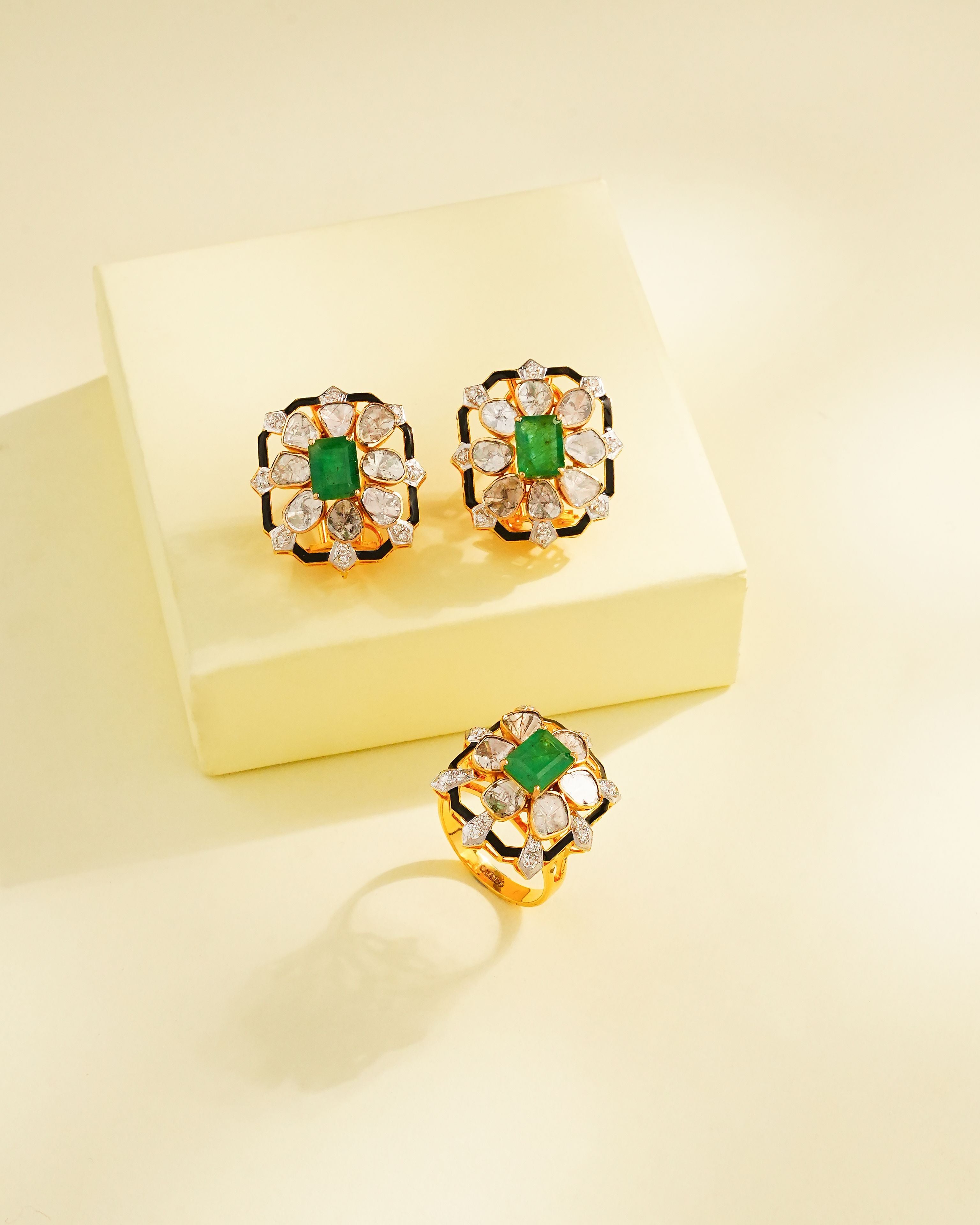 Kajal Polki And Diamond Ring