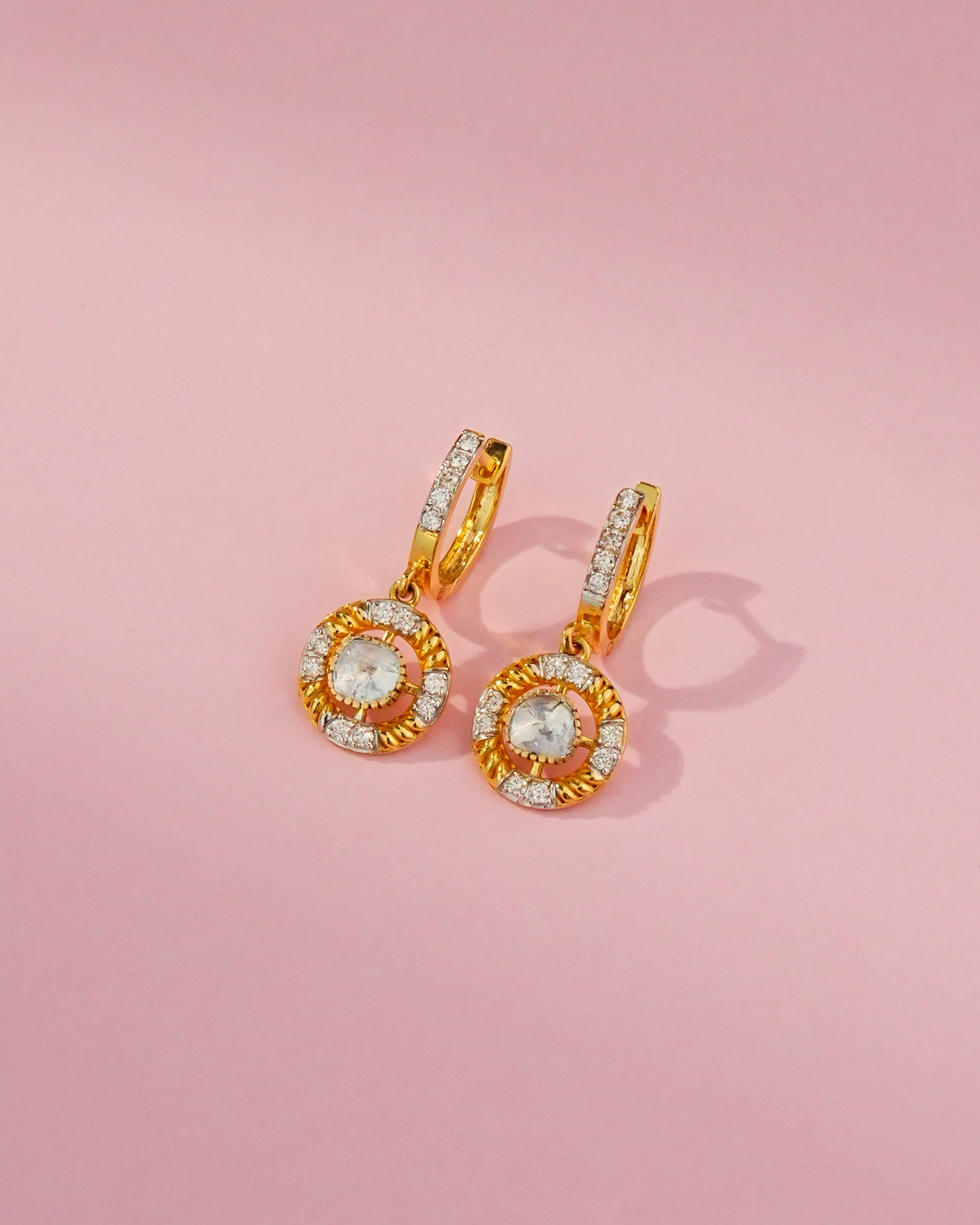 Sophia Polki And Diamond Hoops