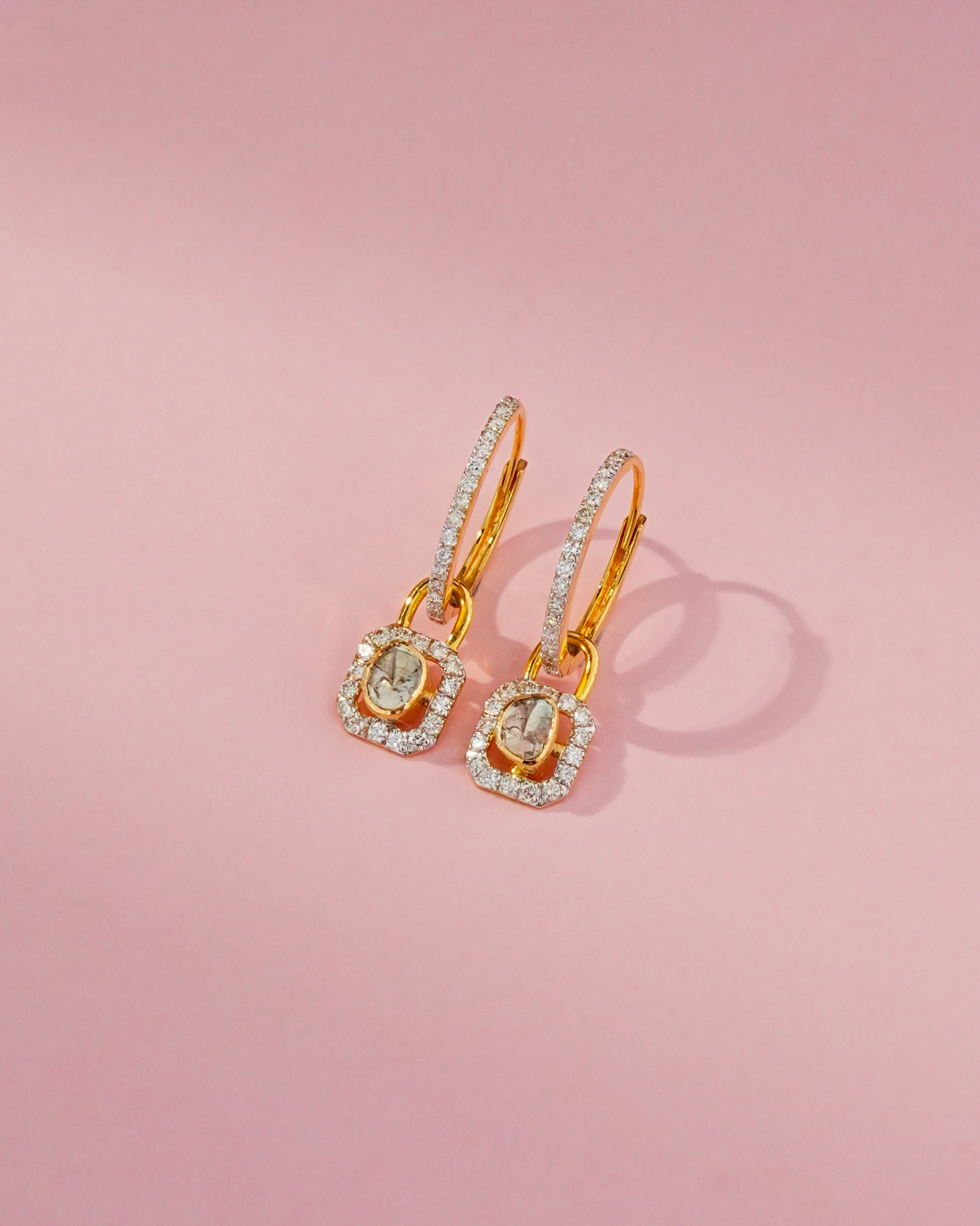 Camila Polki And Diamond Hoops