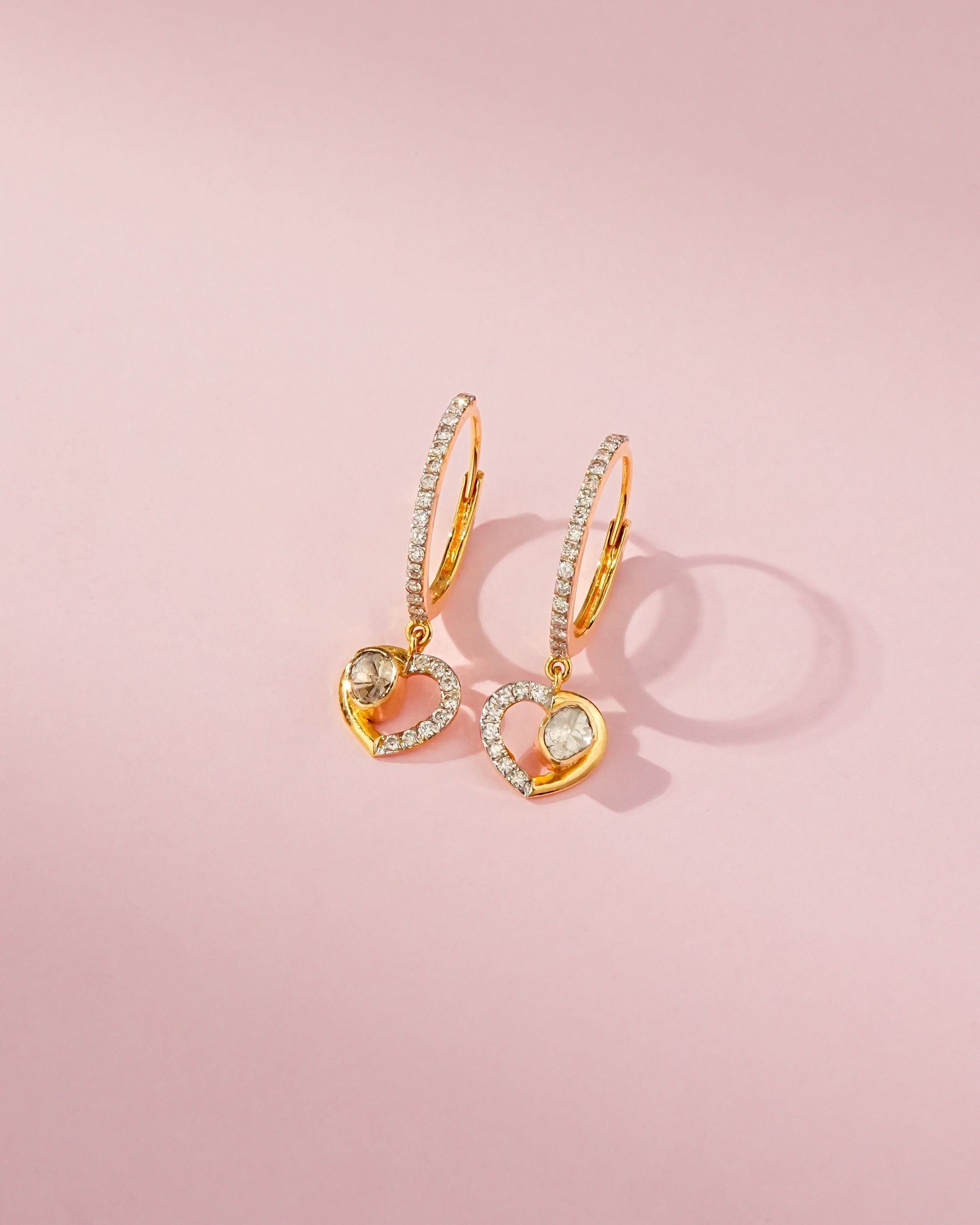 Aria Polki And Diamond Hoops