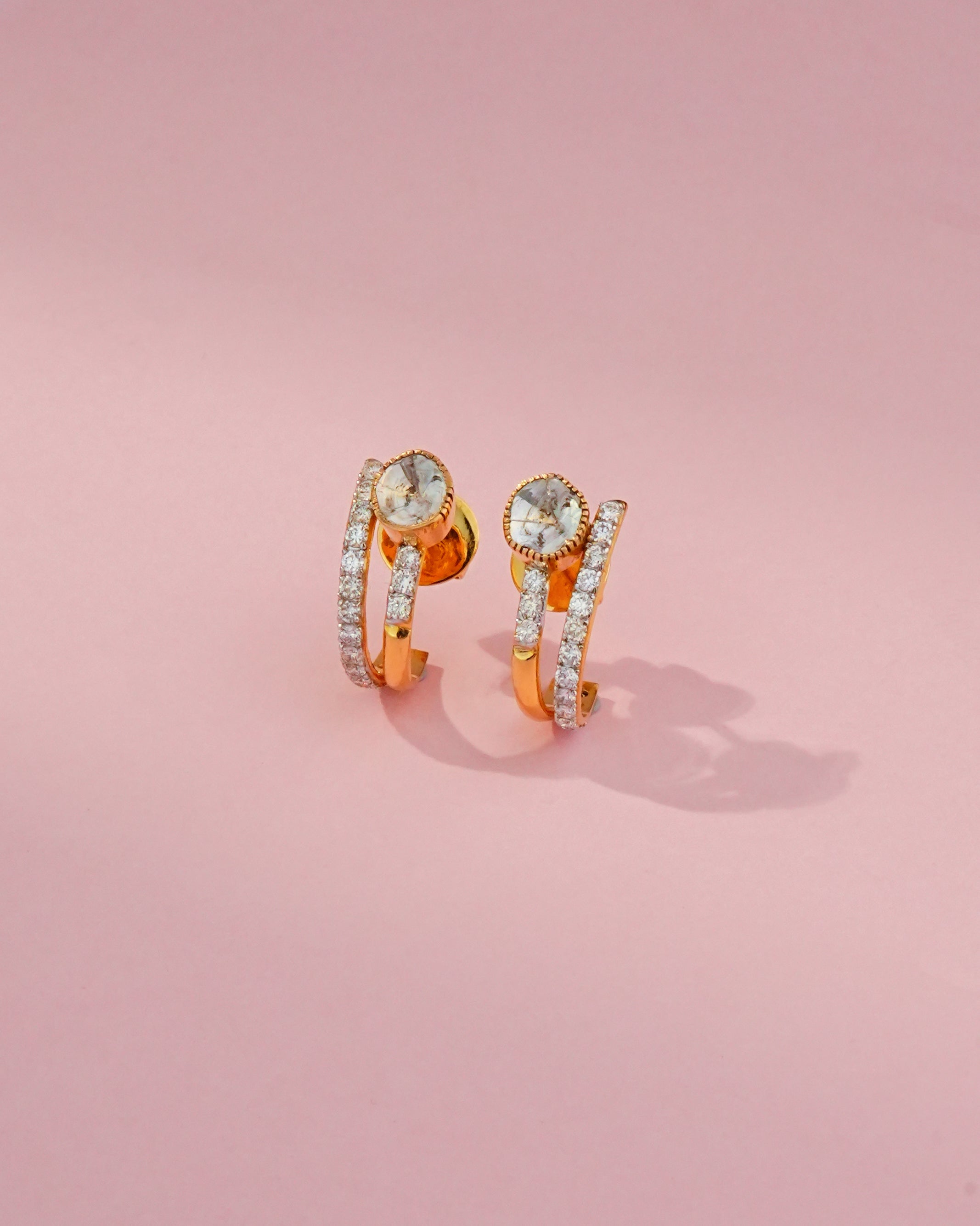 Ellie Polki And Diamond Hoops