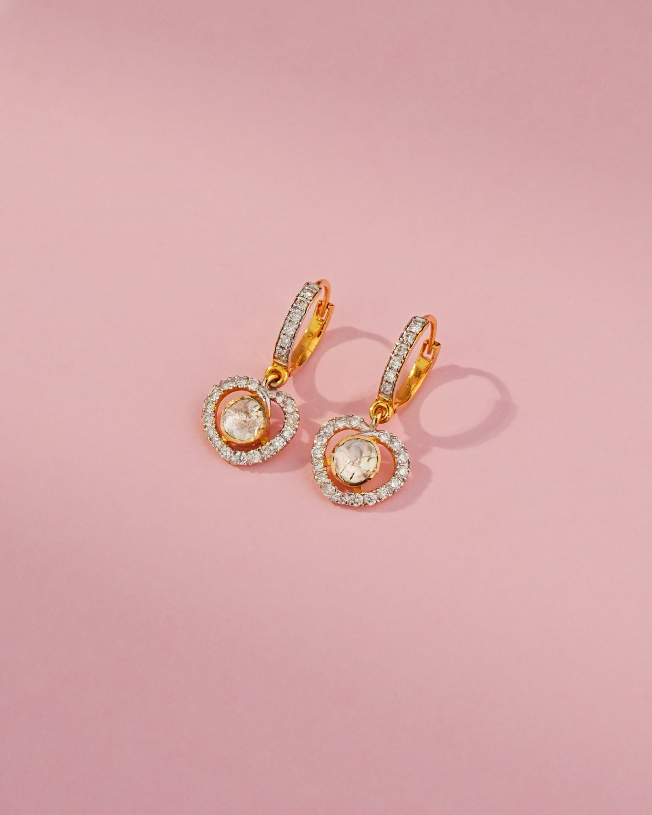 Natasha Polki And Diamond Hoops
