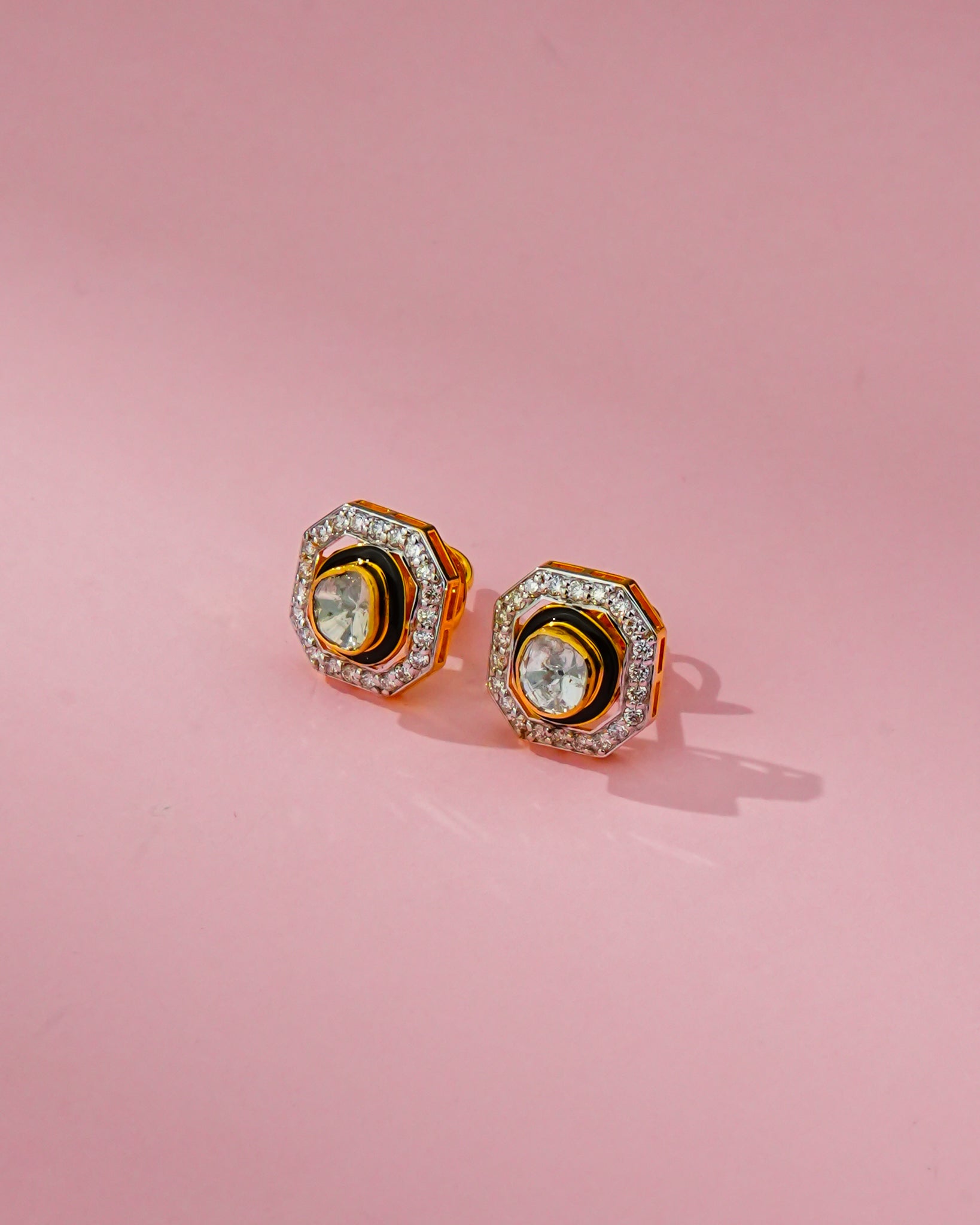Munira Polki And Diamond Hoops