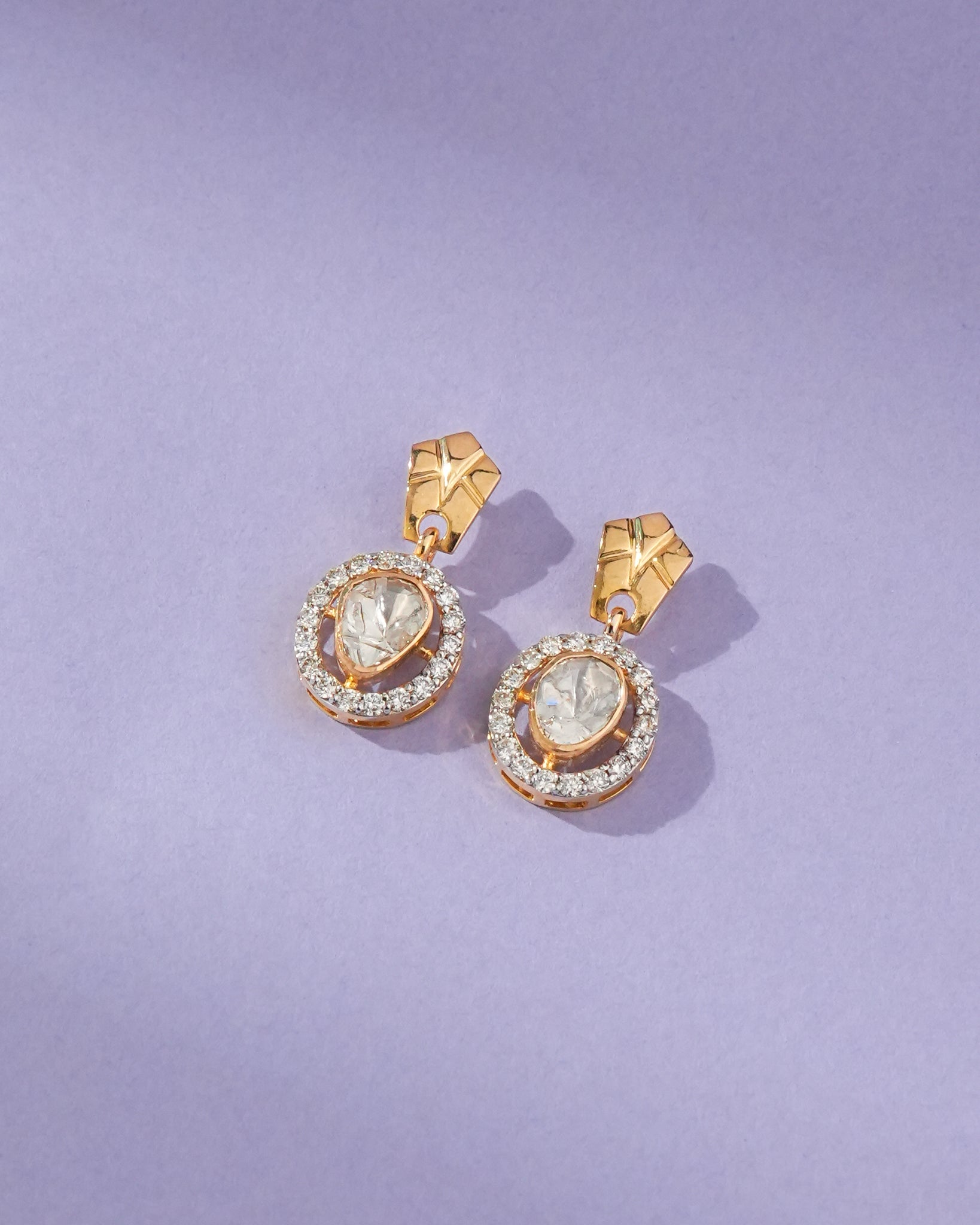 Keshvi Polki And Diamond Tops