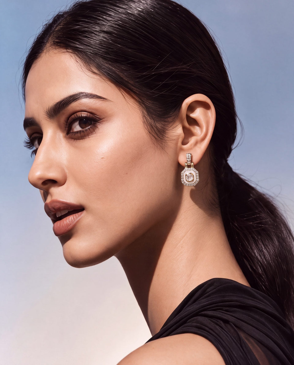 Dishu Polki And Diamond Tops
