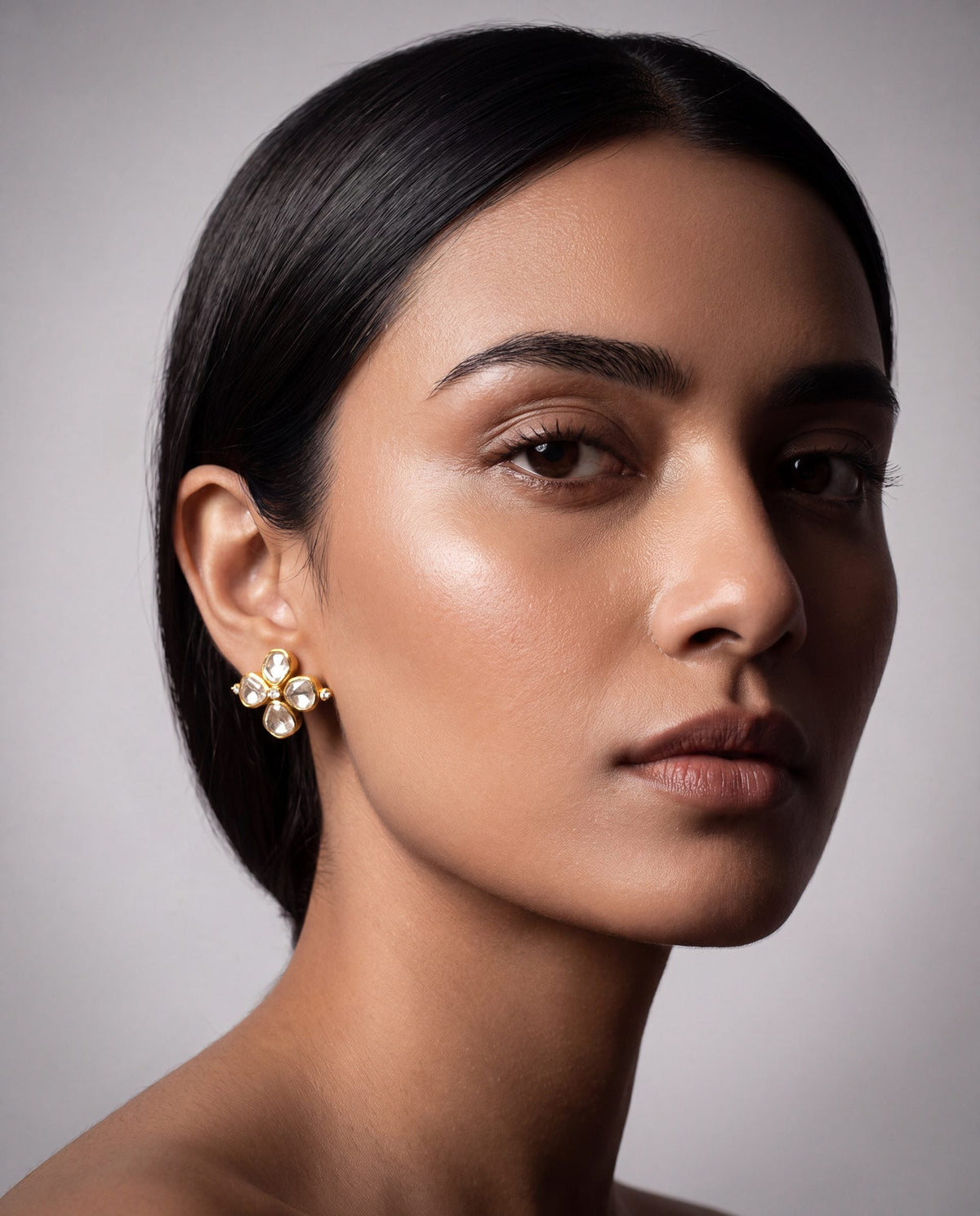 Kaveri Polki And Diamond Hoops
