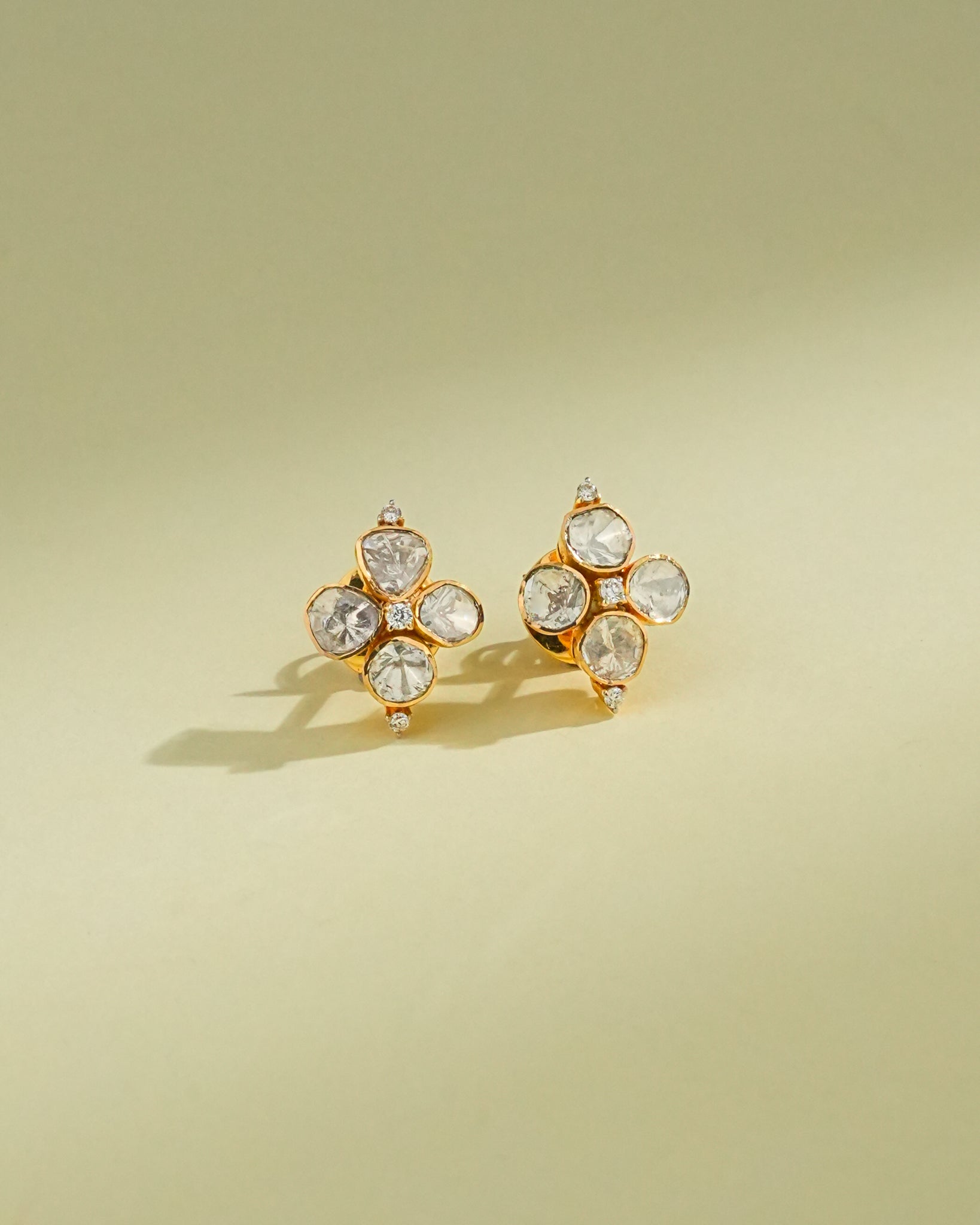 Kaveri Polki And Diamond Hoops