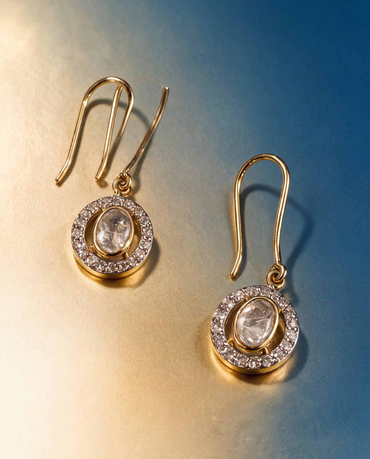 Falak Polki And Diamond Hoops