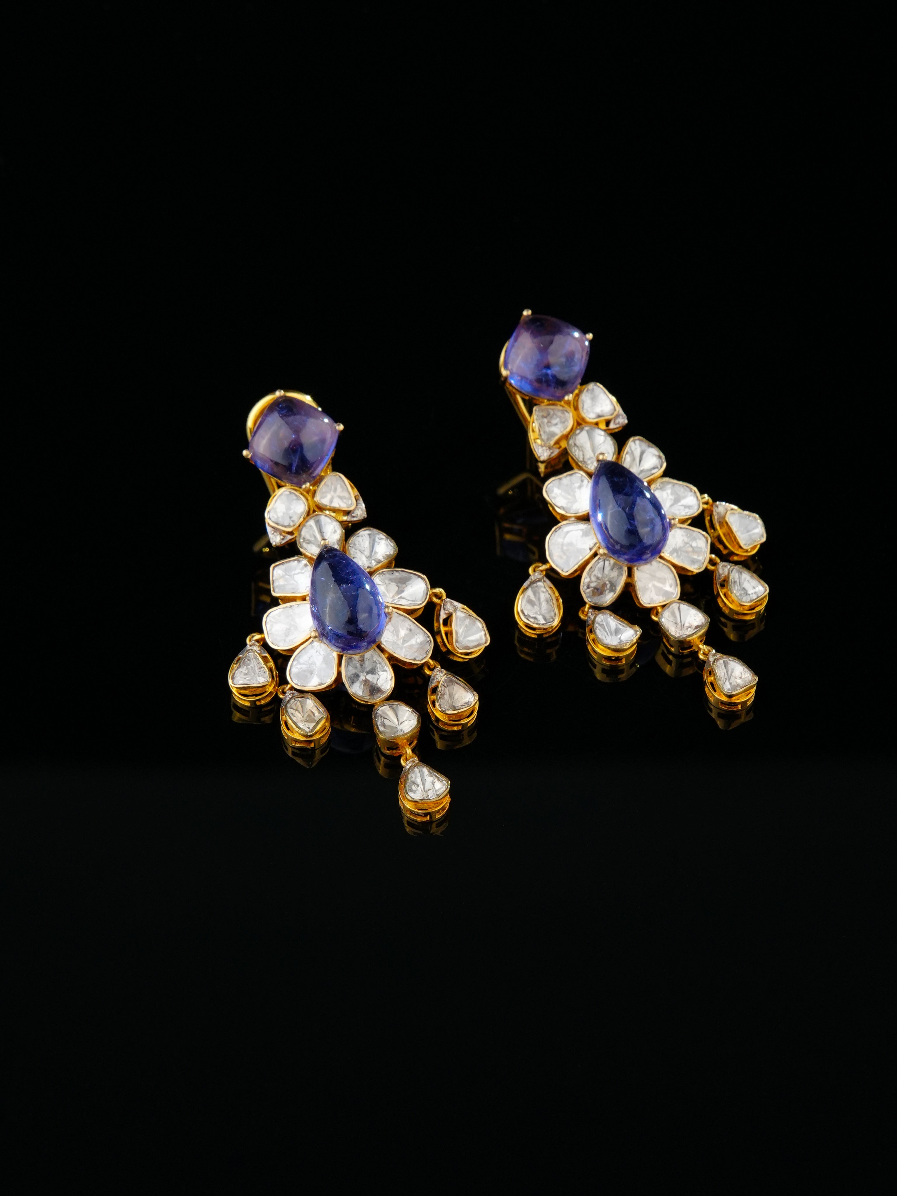 Quelana Polki And Diamond Long Earrings