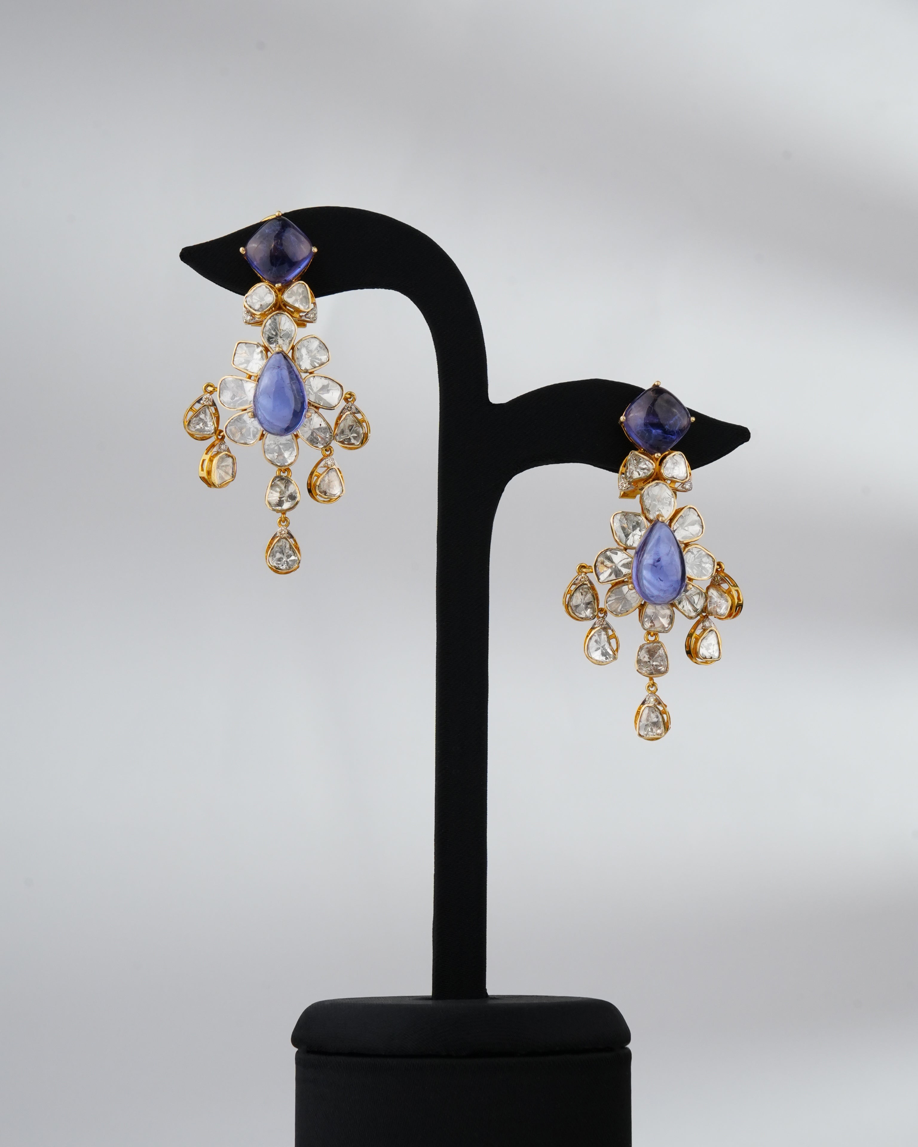 Quelana Polki And Diamond Long Earrings