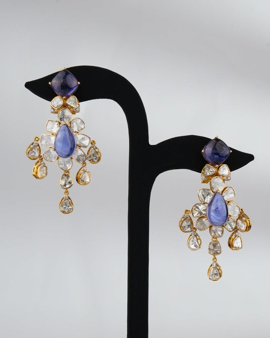 Atiya Polki And Diamond Long Earrings