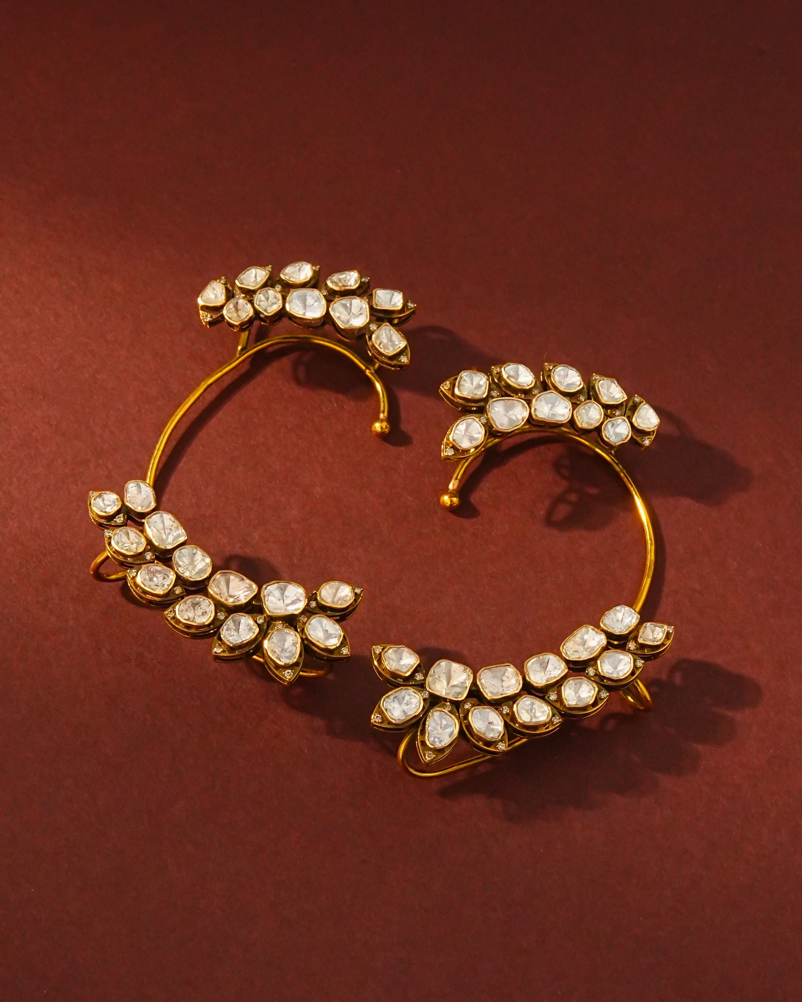 Dakota Polki And Diamond Long Earrings