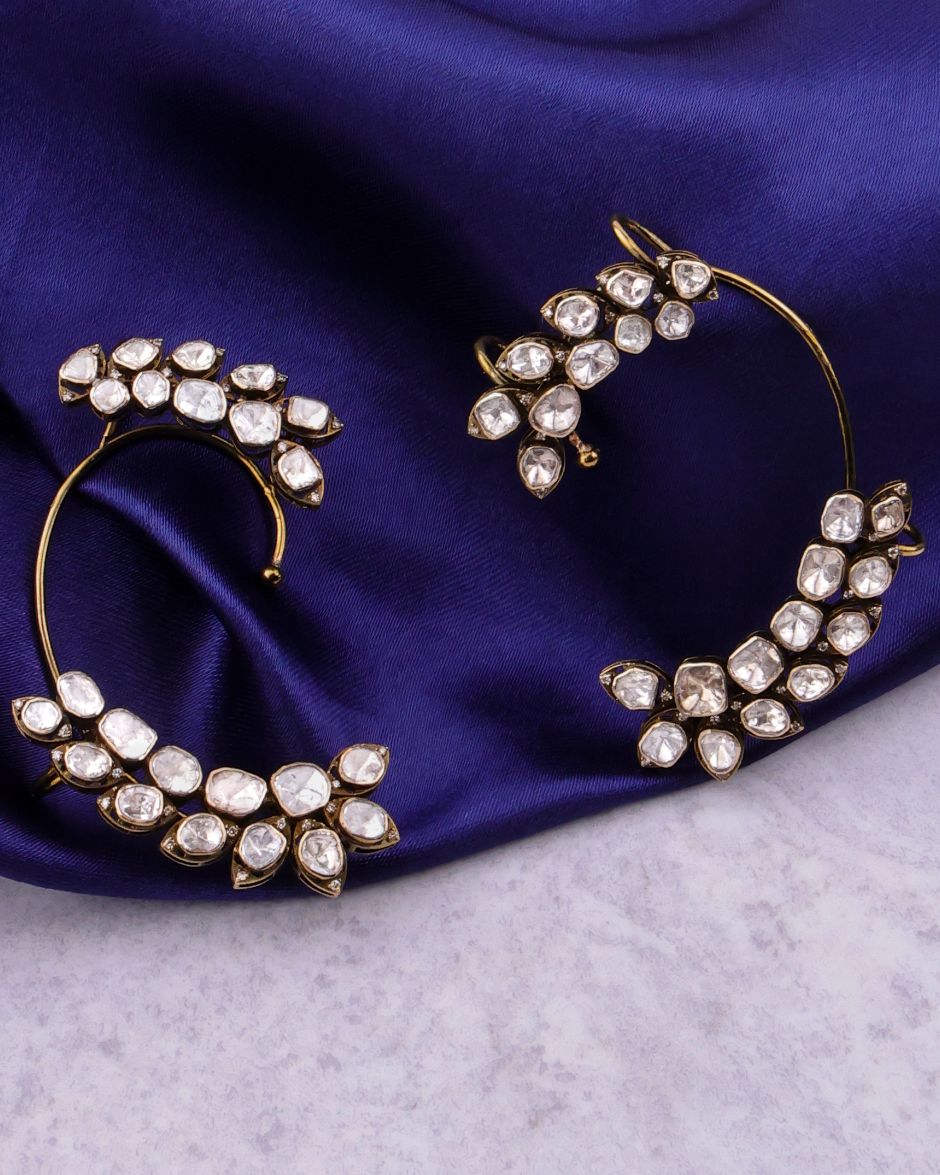 Dakota Polki And Diamond Long Earrings