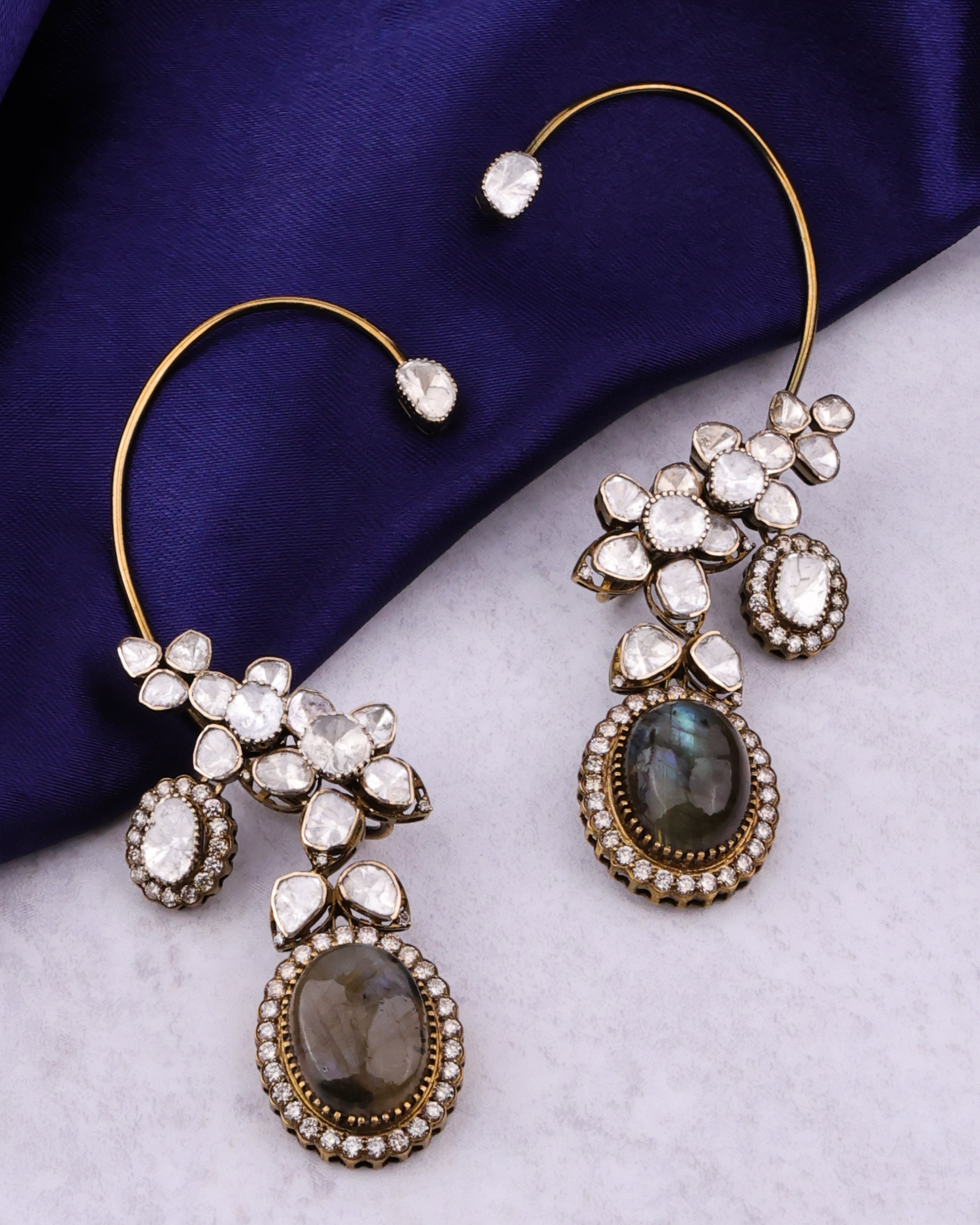 Bairavi Polki And Diamond Earcuff