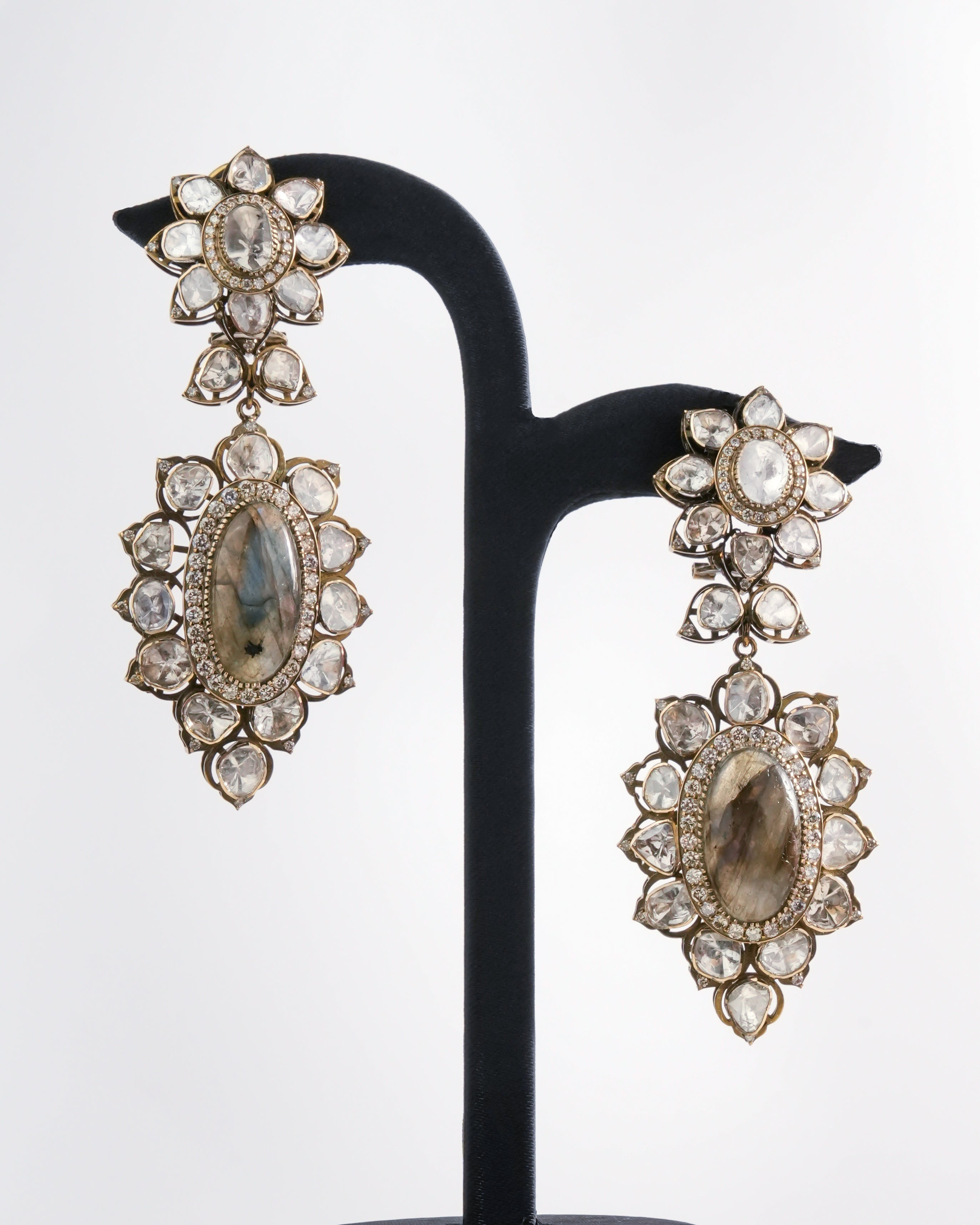 Anuja Polki And Diamond Long Earrings