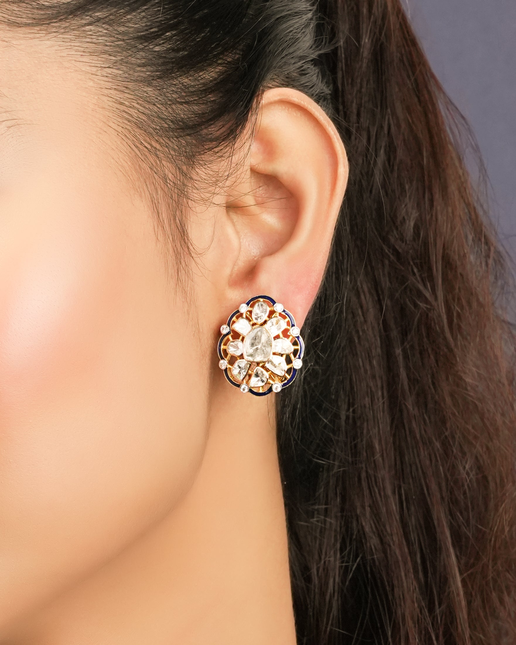 Deevitha Polki And Diamond Tops