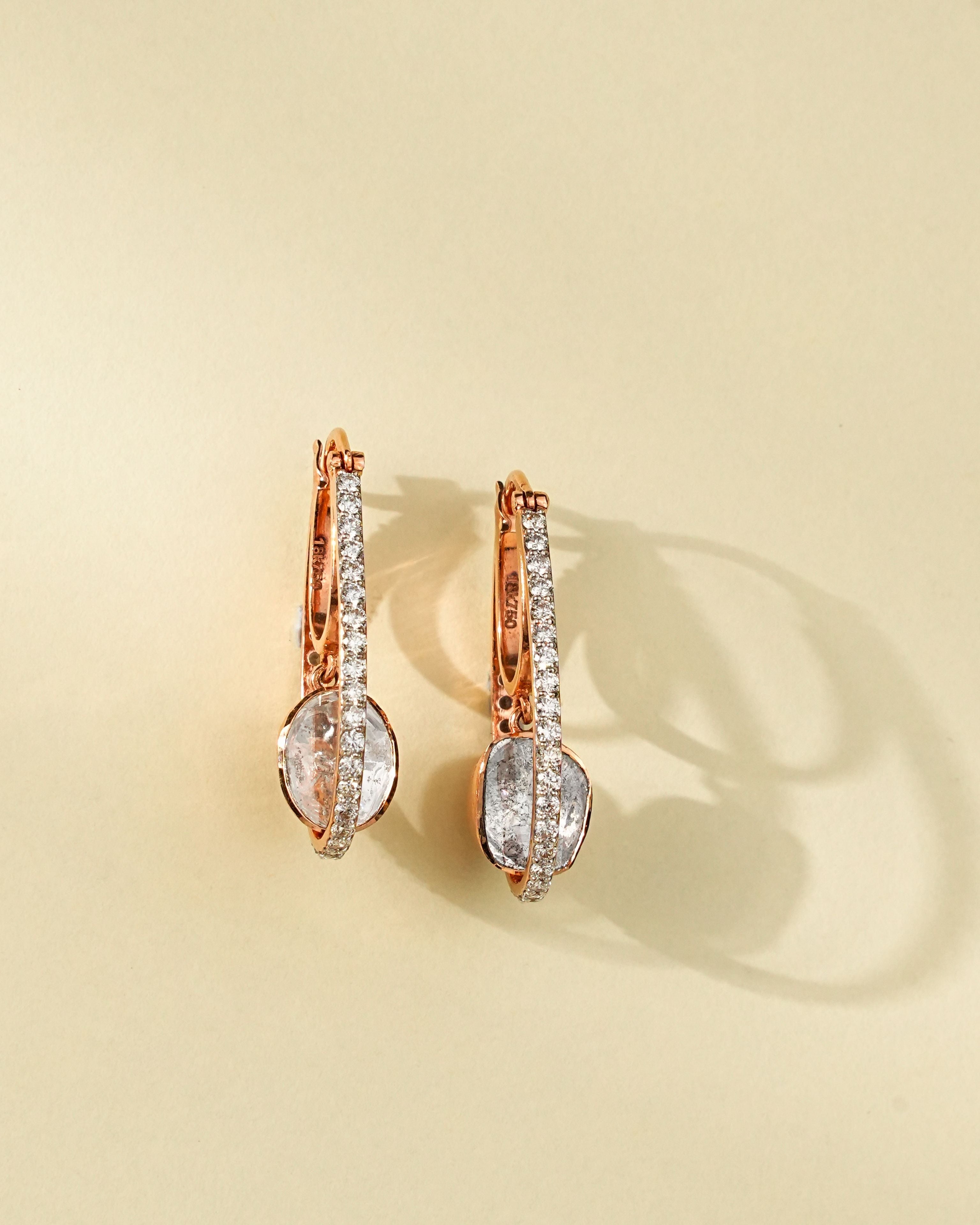 Amita Polki And Diamond Hoops