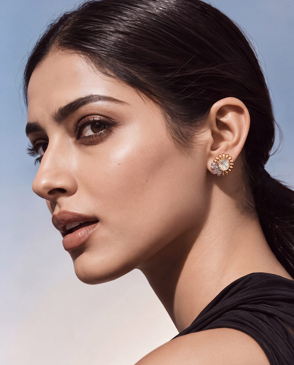 Kruti Polki And Diamond Tops