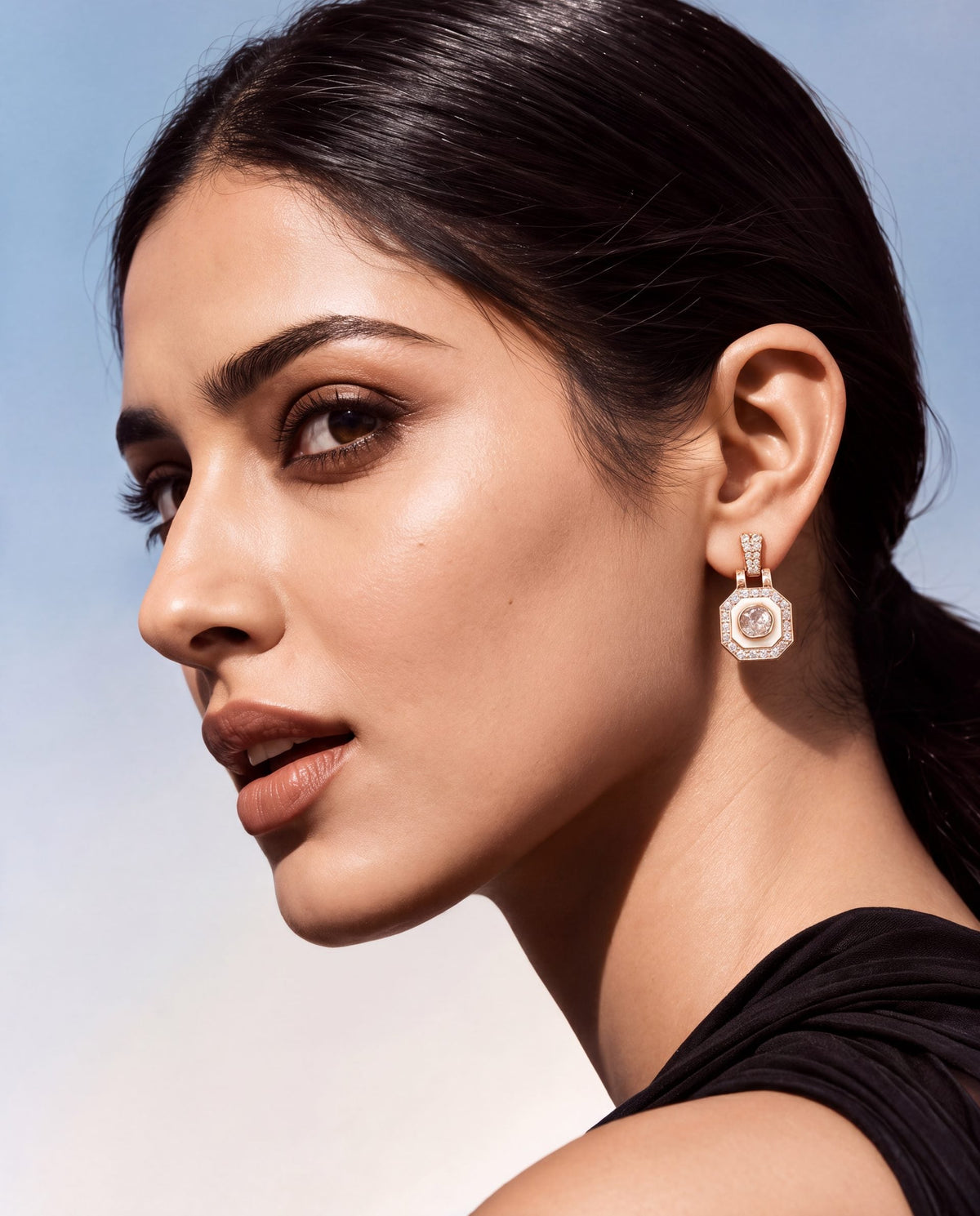 Dishu Polki And Diamond Long Earrings