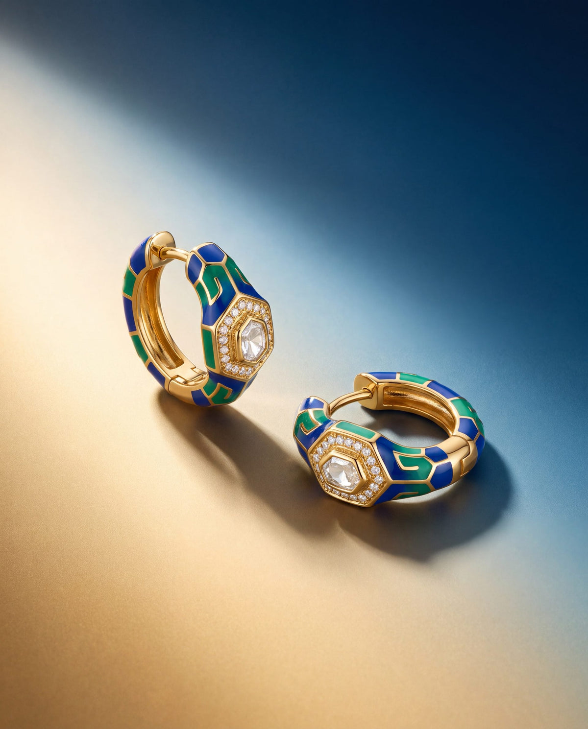Kavita Polki And Diamond Hoops
