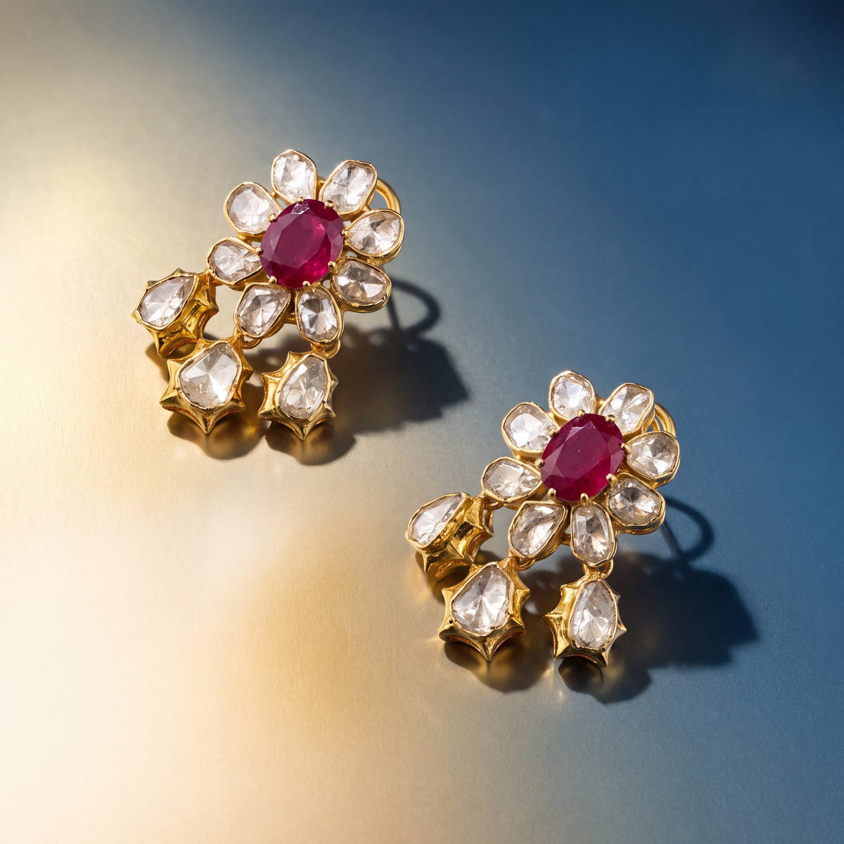 Deepa Polki Long Earrings