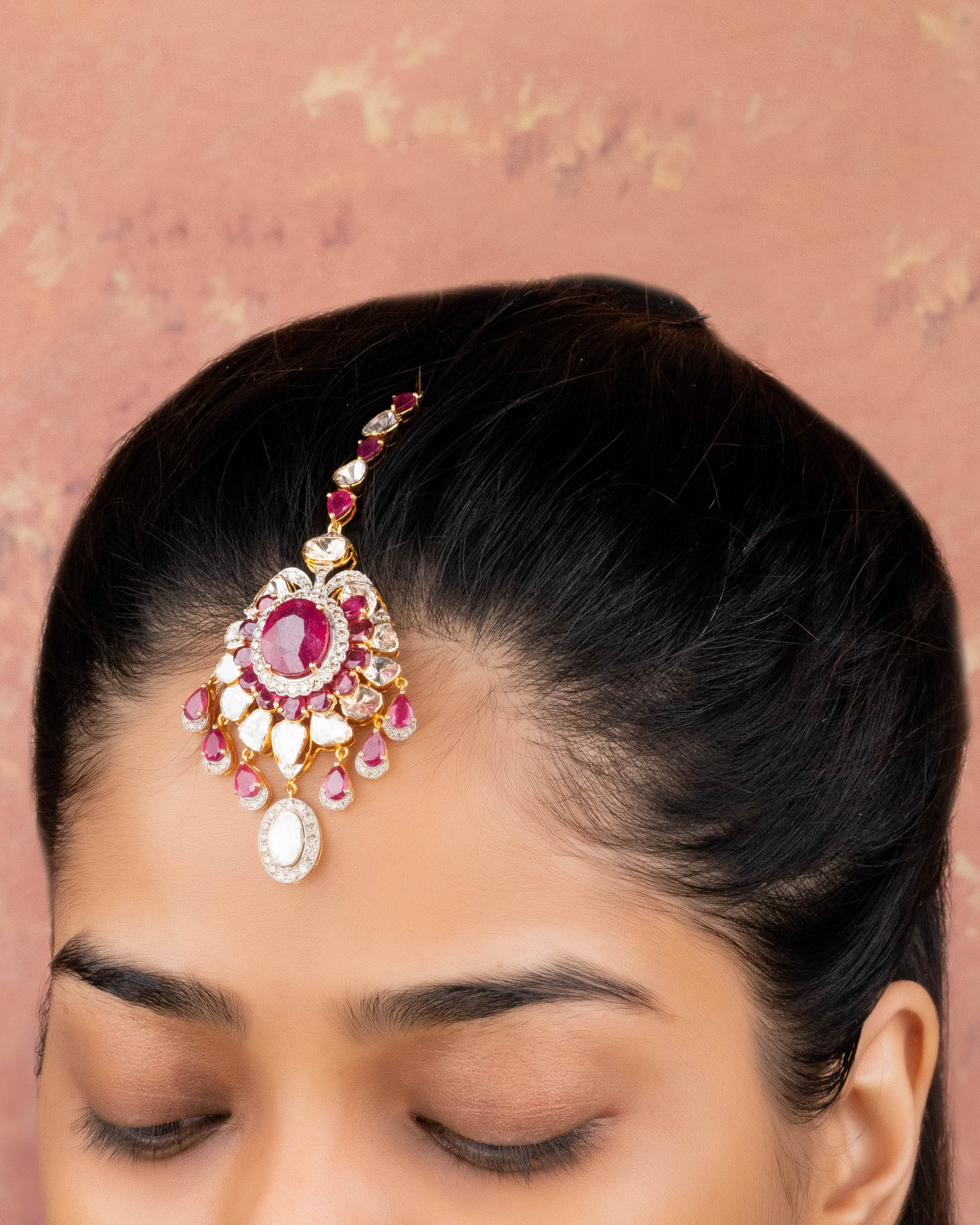 Kiranmai Polki And Diamond Maangtika