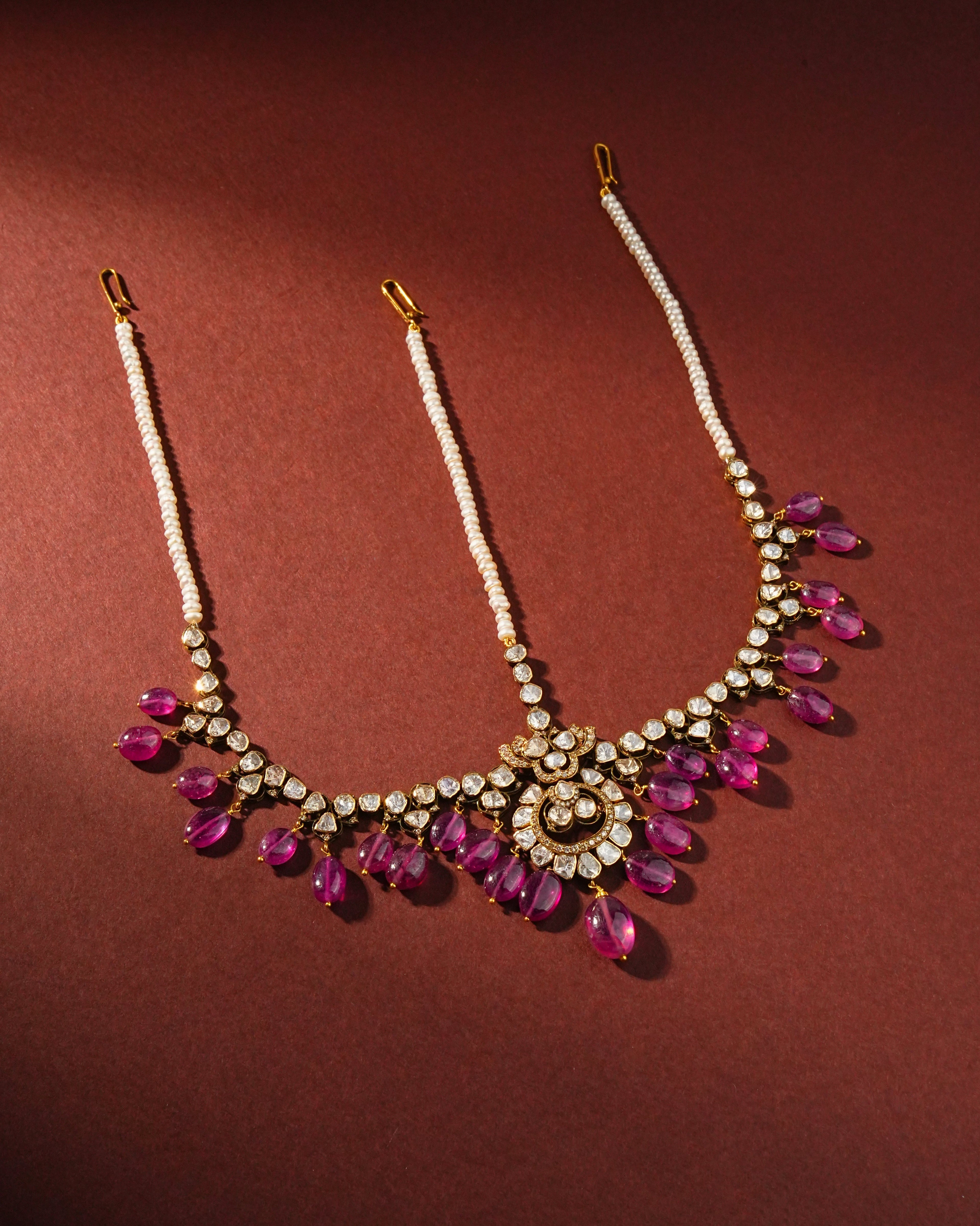 Banashri Polki And Diamond Maangtika